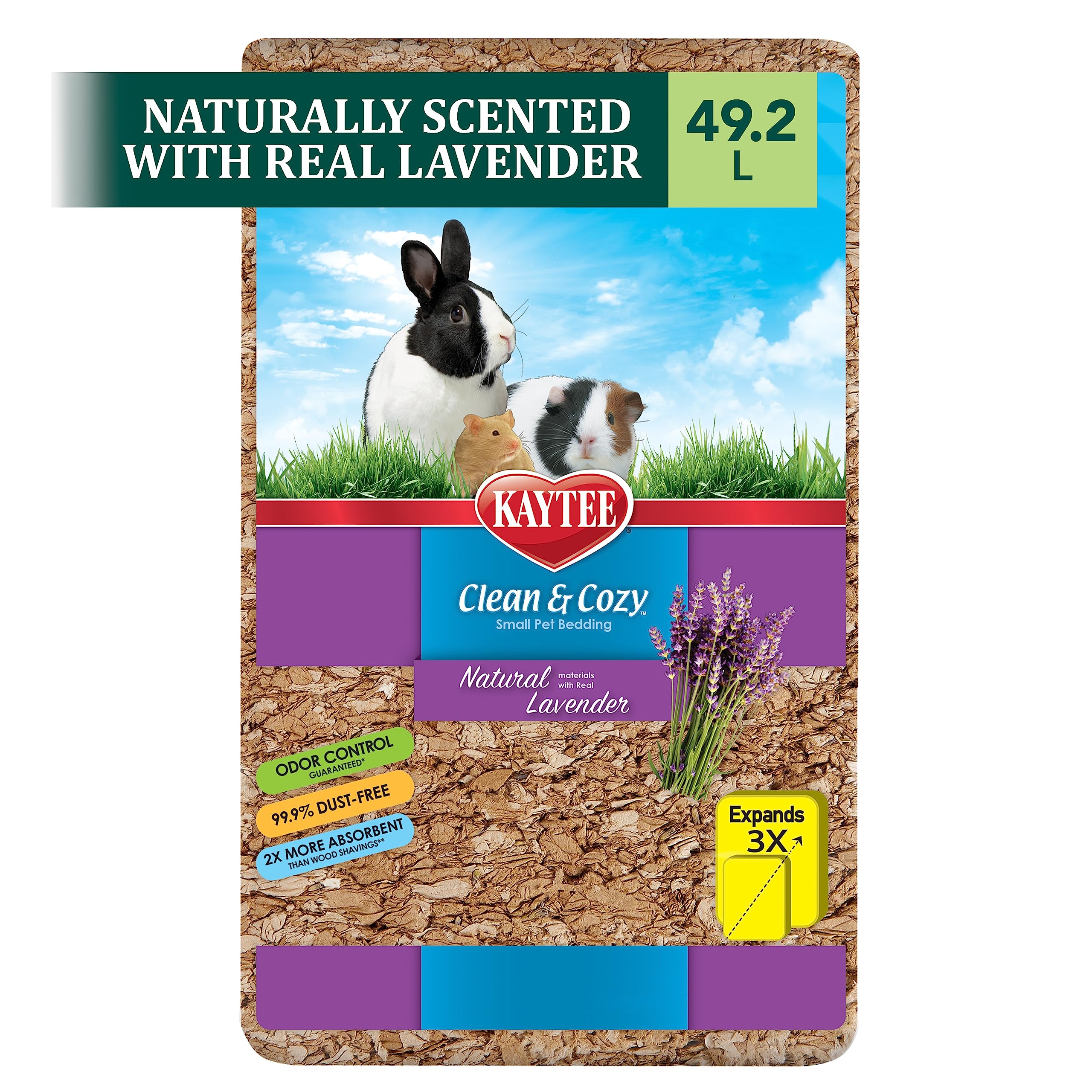 Kaytee Clean & Cozy Natural Bedding With Lavender 49.2 Liters