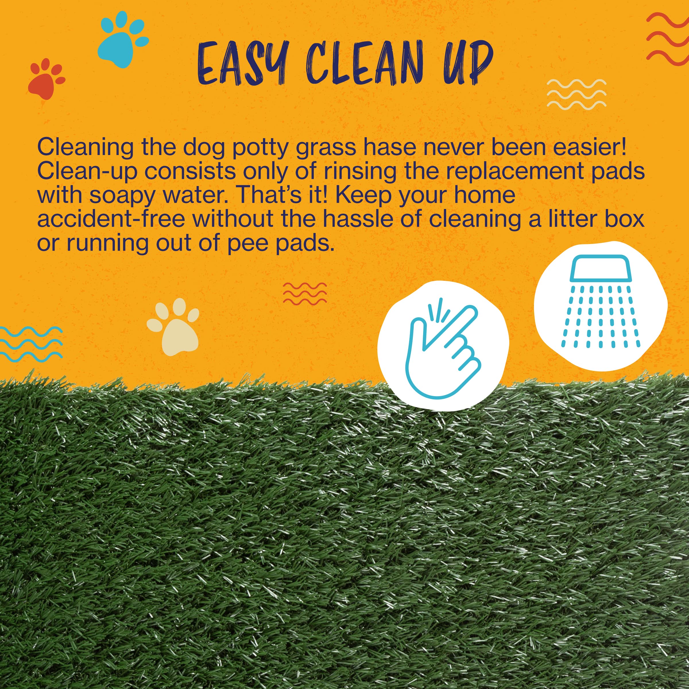 Pee Pads For Dogs - Set Of Three 23X18.5-Inch Replacement Turf Grass Mats For Potty Training - Dog Housebreaking Supplies For Sm