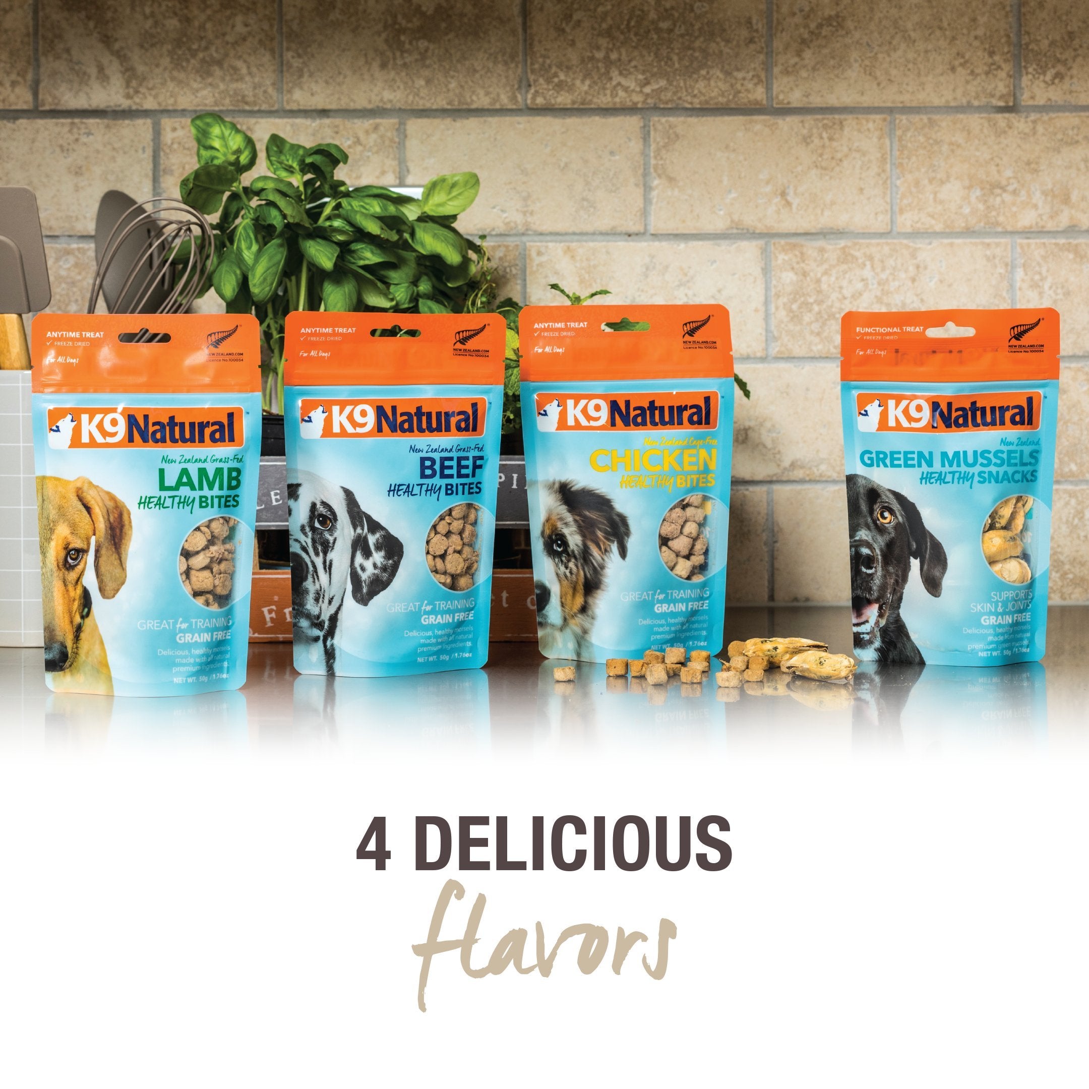 K9 Natural - Grain Free Freeze Dried Dog Treats - Chicken Bites, 1.76oz