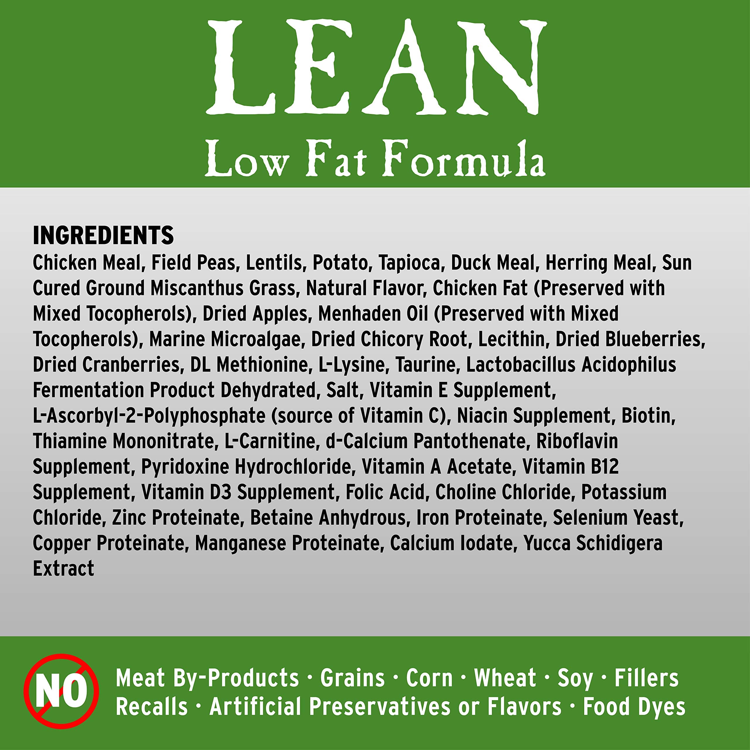 Annamaet Grain-Free Lean Reduced Fat Formula Dry Dog Food, (Chicken & Duck), 25-lb Bag