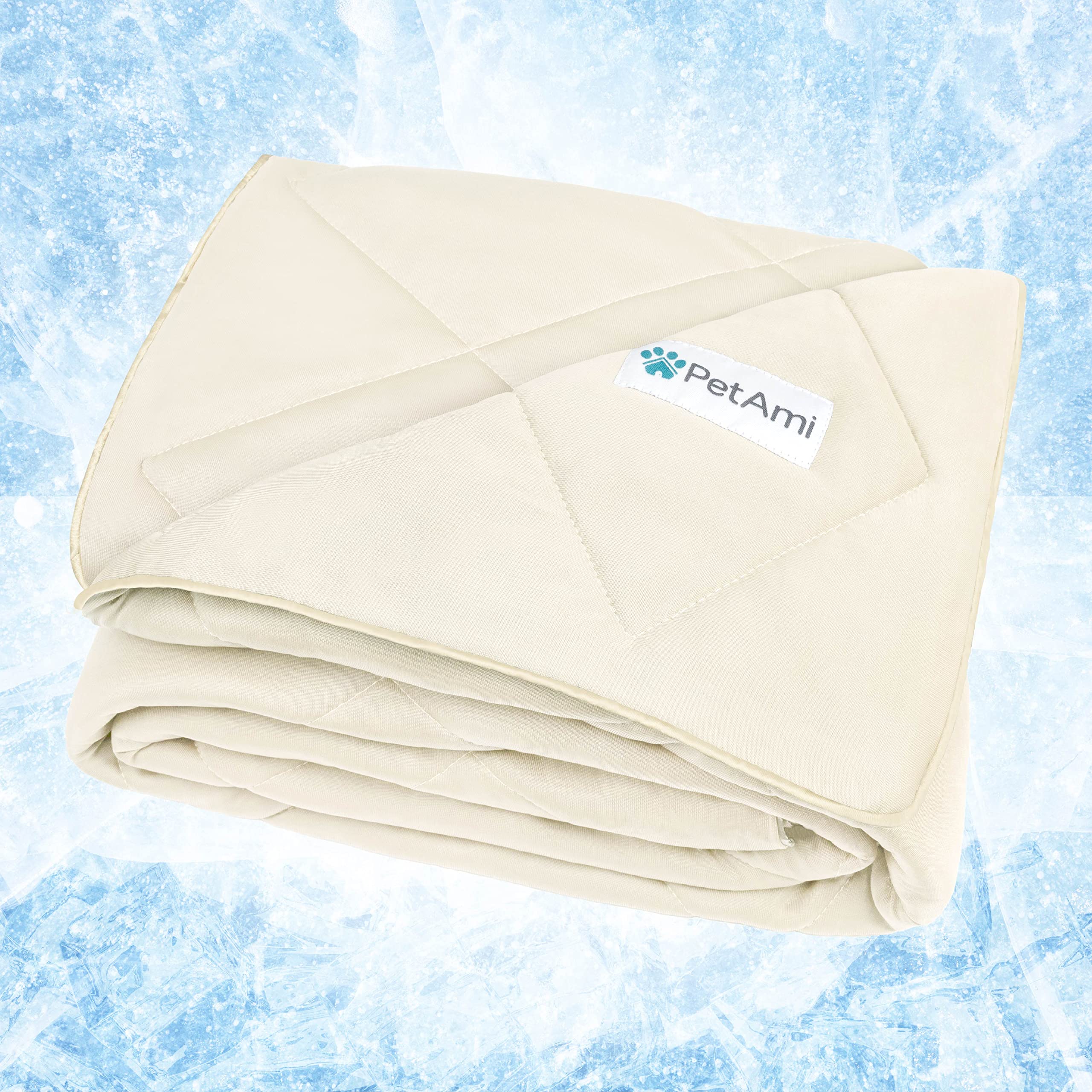Petami Premium Cooling Dog Blanket | Lightweight Fluffy Pet Throw Blanket Bed Cover For Dogs, Cat, Puppies | Pet Blanket Furniture Protector Couch Sofa | Reversible Fuzzy Cozy | 29X40, Beige Latte