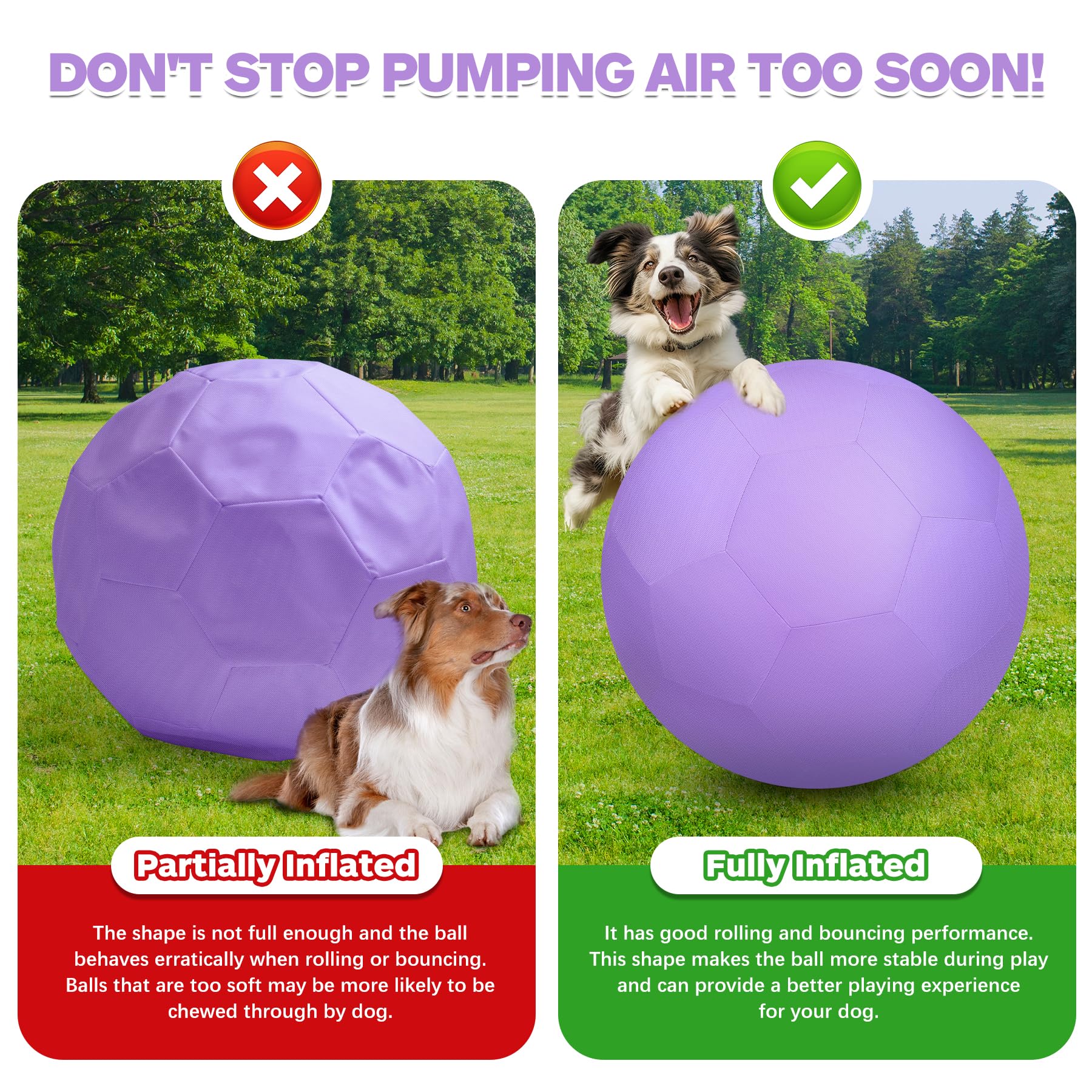 Qdoleq 25'' Herding Ball For Dogs And Horses, Durable Waterproof Dog Toy, Dual-Layer Large Interactive Pet Play Ball For Austral