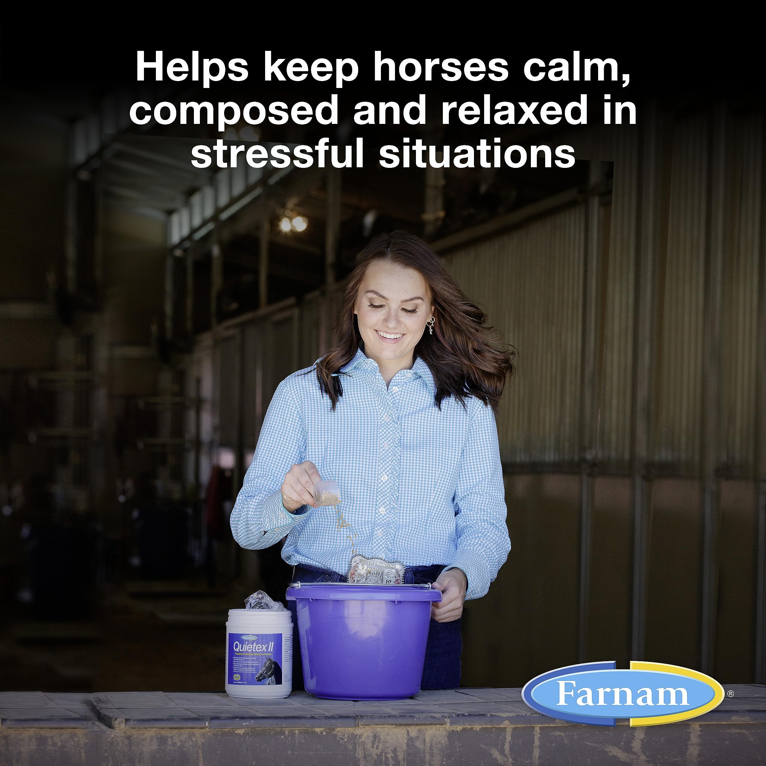 Farnam Quietex II Horse Calming Supplement Pellets, Helps Manage Nervous Behavior And Keep Horses Calm & Composed In Stressful S