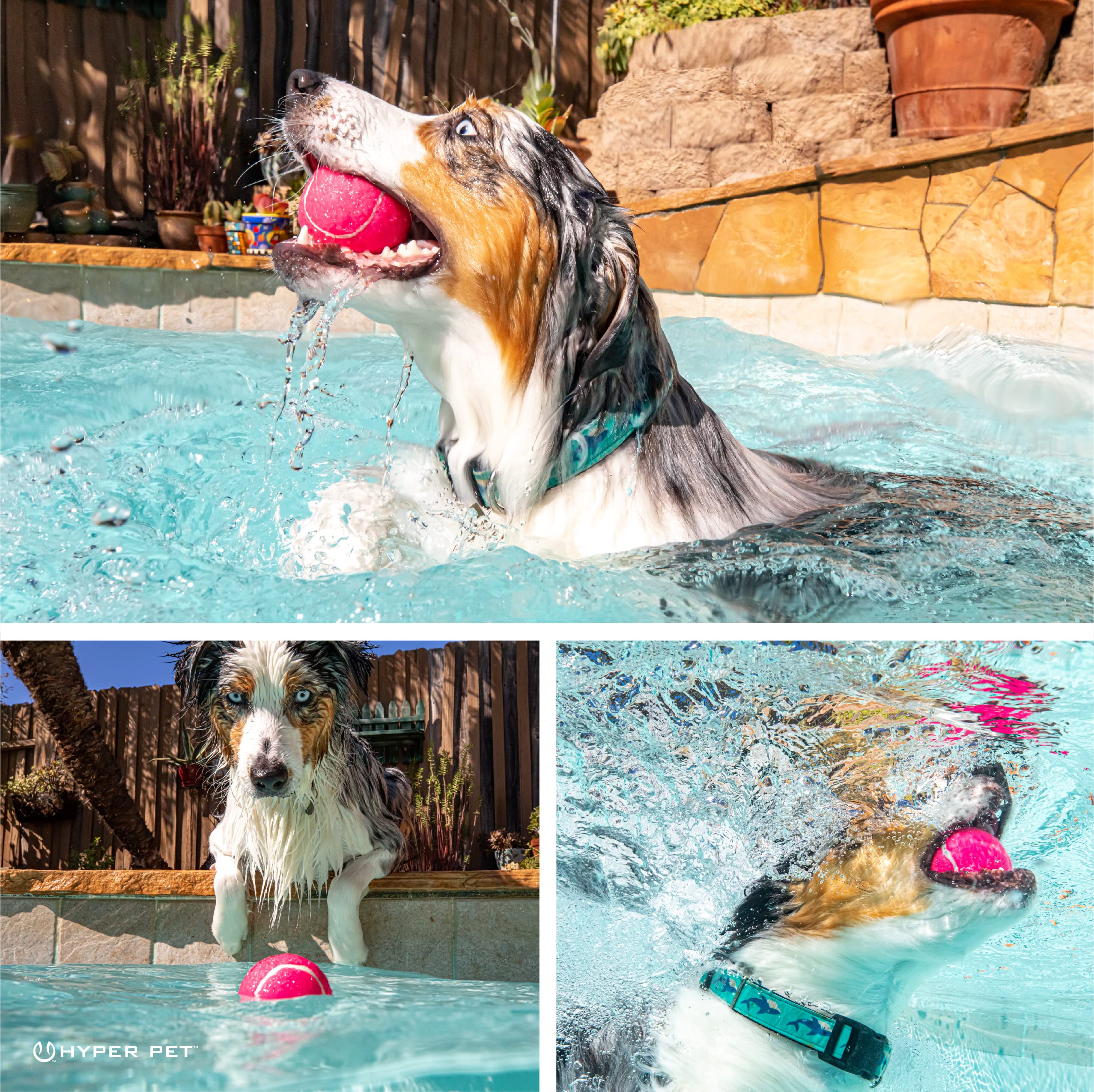 Hyper Pet Tennis Balls For Dogs (Pet Safe Dog Tennis Ball For Exercise And Training, Interactive Toys Work With Hyper Pet K9 Kannon K2 Launcher - 4 Pack 2.5' Pink