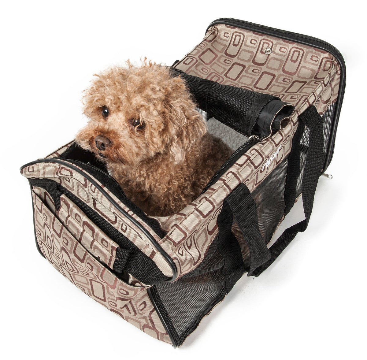 Pet Life Airline Approved Ultra-Comfort Designer Collapsible Travel Fashion Pet Dog Carrier, Medium, Plaid Design