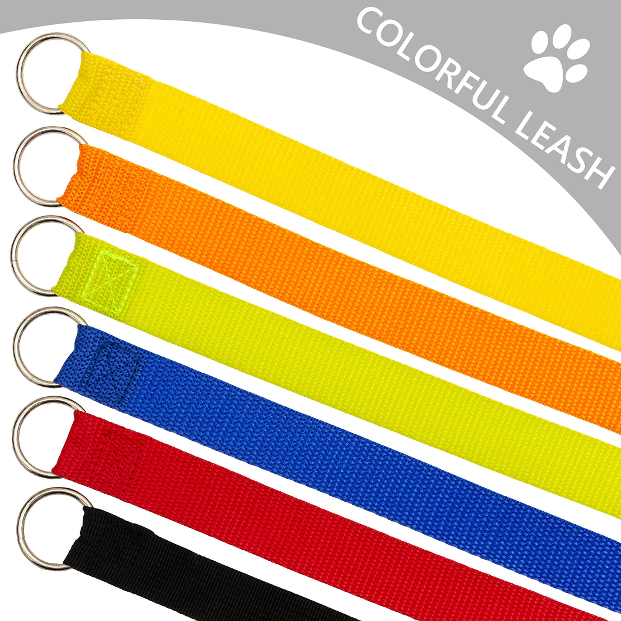 Petpmeee Slip Lead Dog Leash, 6 Ft Short Dog Leash With O-Ring For Walking Rescues Training Running Grooming Shelter, Strong Dog Leashes Control Small Meidum Large Dogs/Puppy
