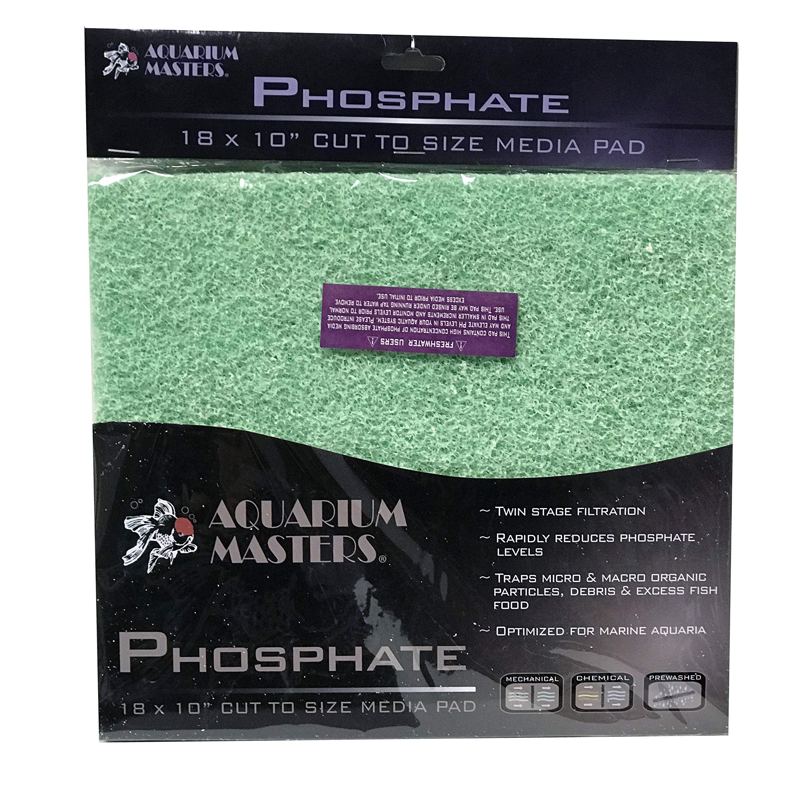 Ea Premium Phosphate Reducer Filter Pad 18X10 - Cut To Fit For Aquariums And Pond