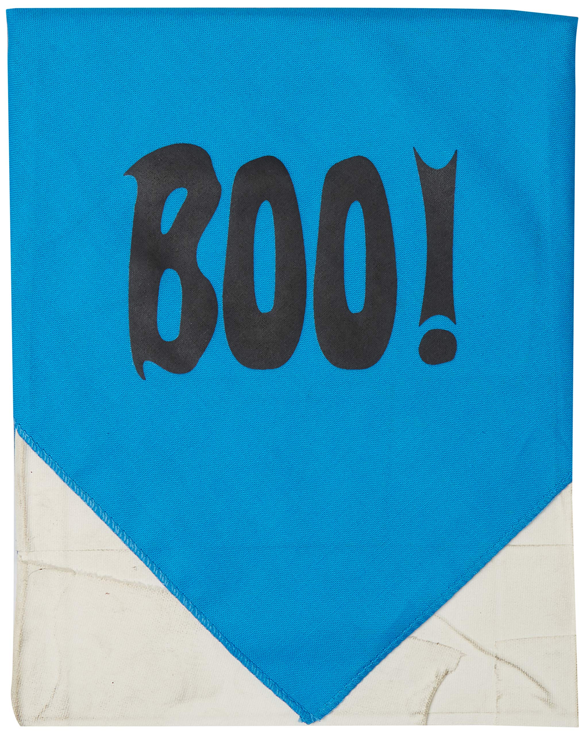 Halloween Pet and Dog Bandana, Screen Printed, &quot;Boo&quot; Turquoise Small