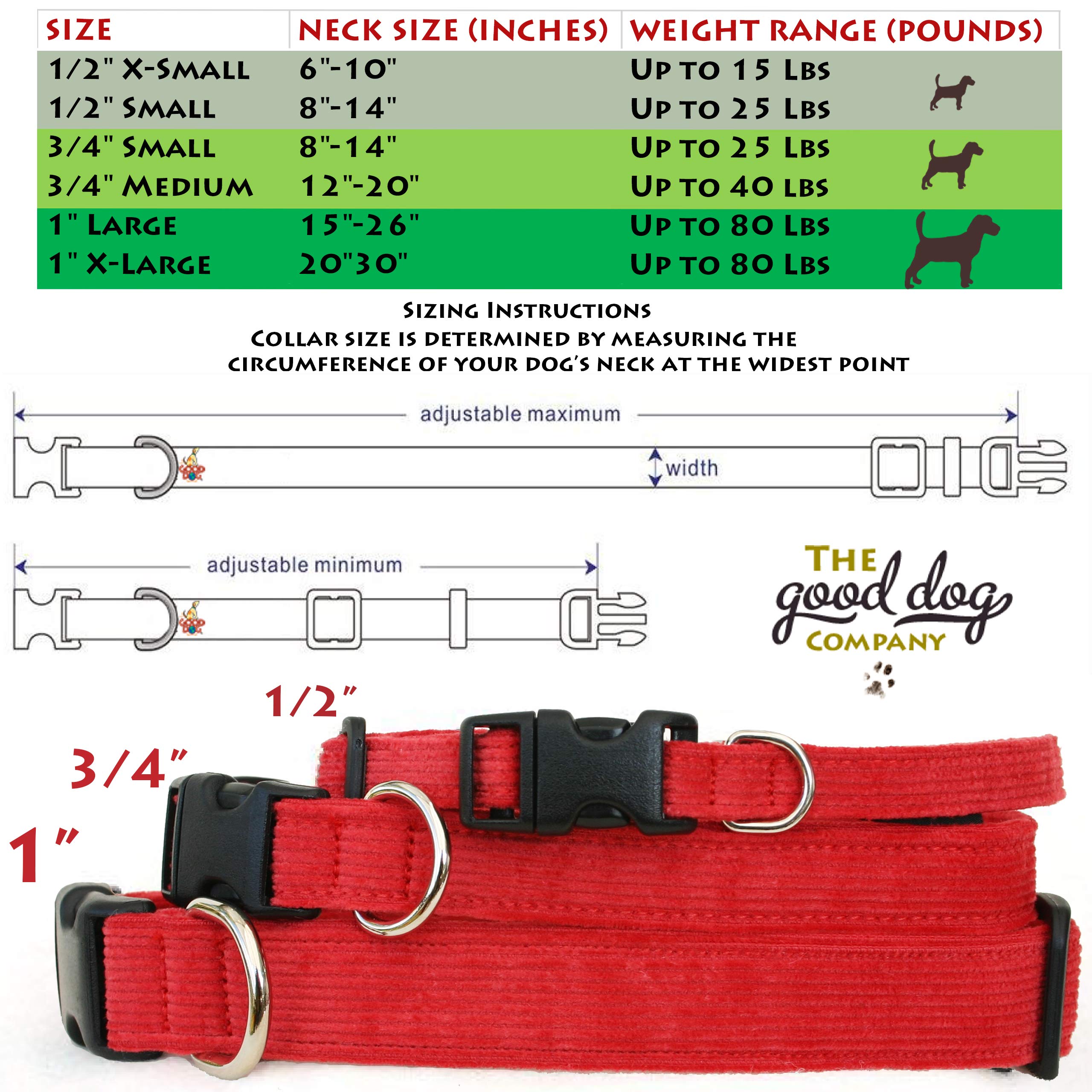 Hemp Corduroy Dog Collar - No Pattern (1/2 Small, Pink)