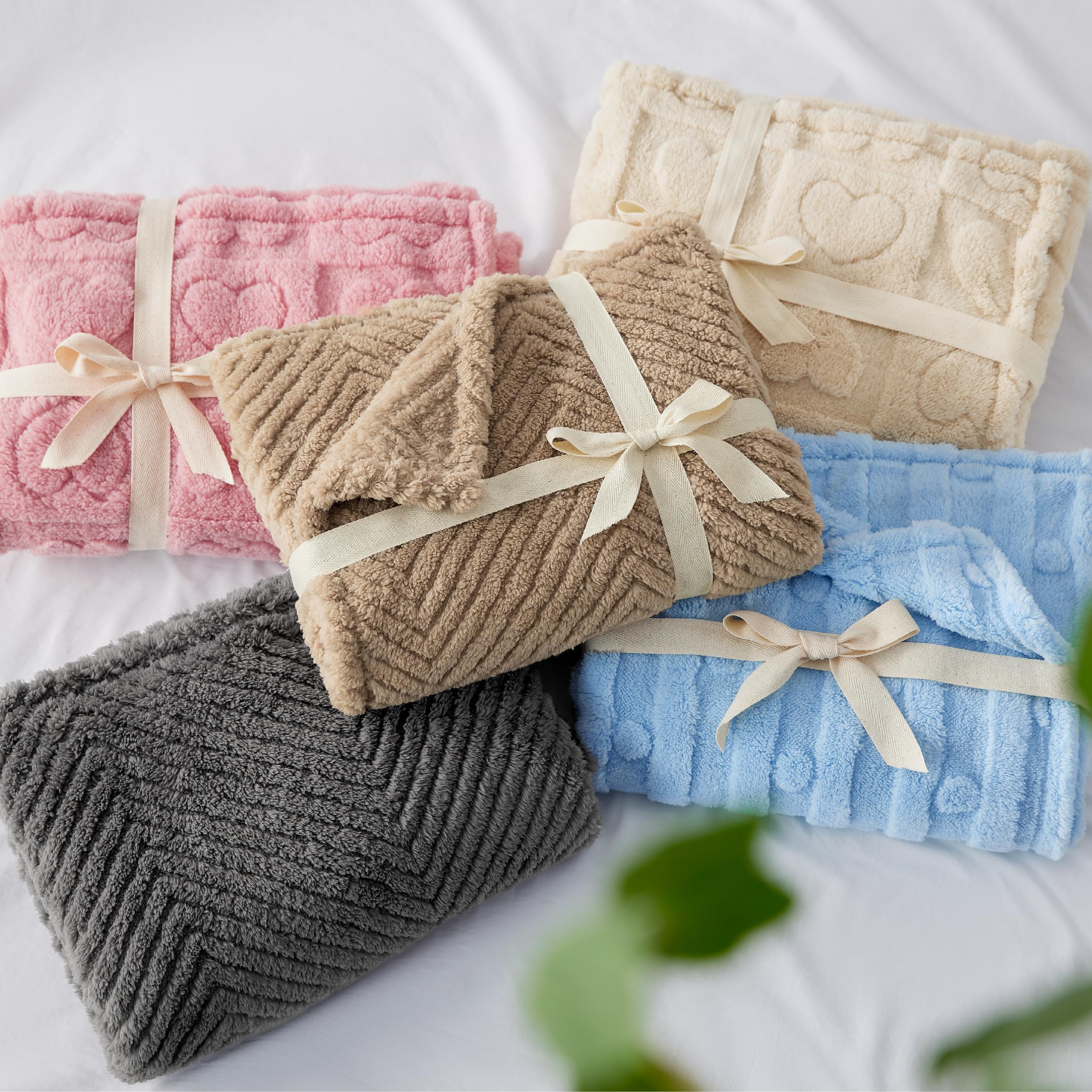 Bedsure 1 Pack 2 Dog Blankets For Small Dogs - 2Pcs Washable Soft Fluffy Puppy Blanket With Premium 300Gsm Coral Fleece, Cozy Ca