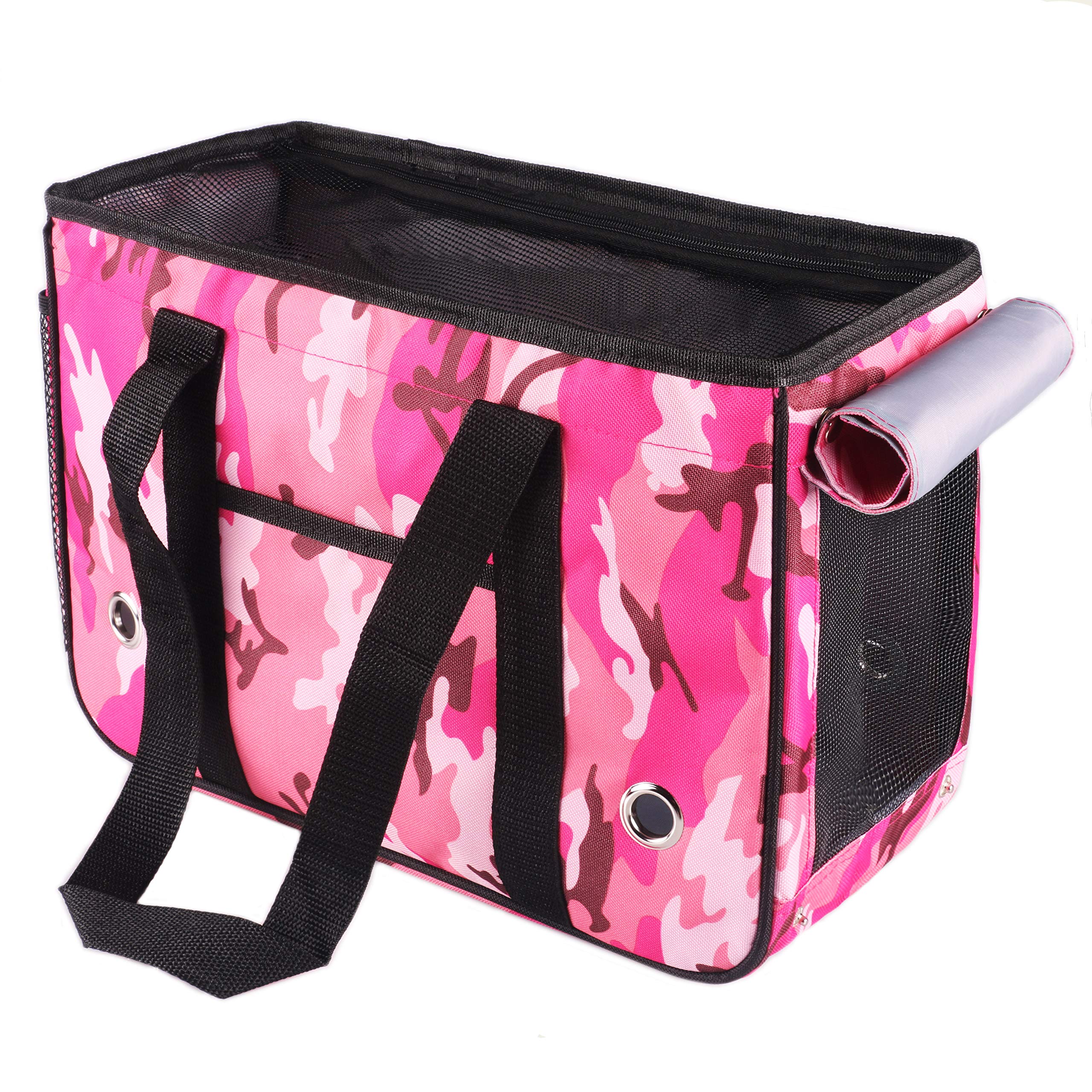 Kameiou Breathable Mesh Cat Small Dog Purse Carrier Tote Bag For Small Dogs Pets Outdoor Pet Purse Carriers For Puppy Cat Small