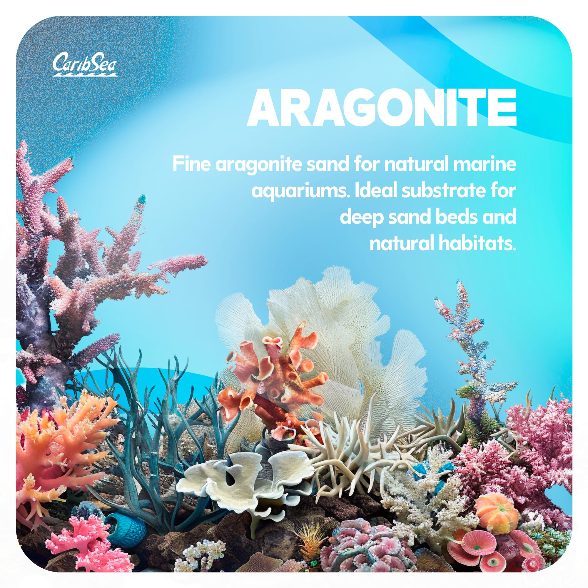Carib Sea Aragonite Aquarium Sand, 10 lbs.