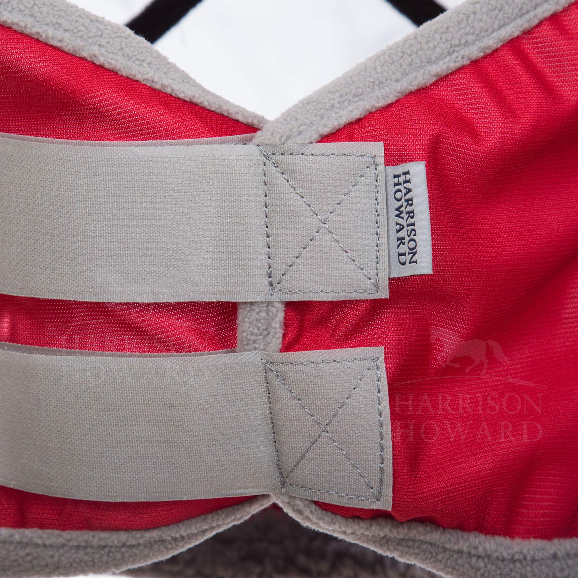 Harrison Howard CareMaster Pro Luminous Horse Fly Mask Large Eye Space Full Face Standard with Nose No Ears Ruby Full Size