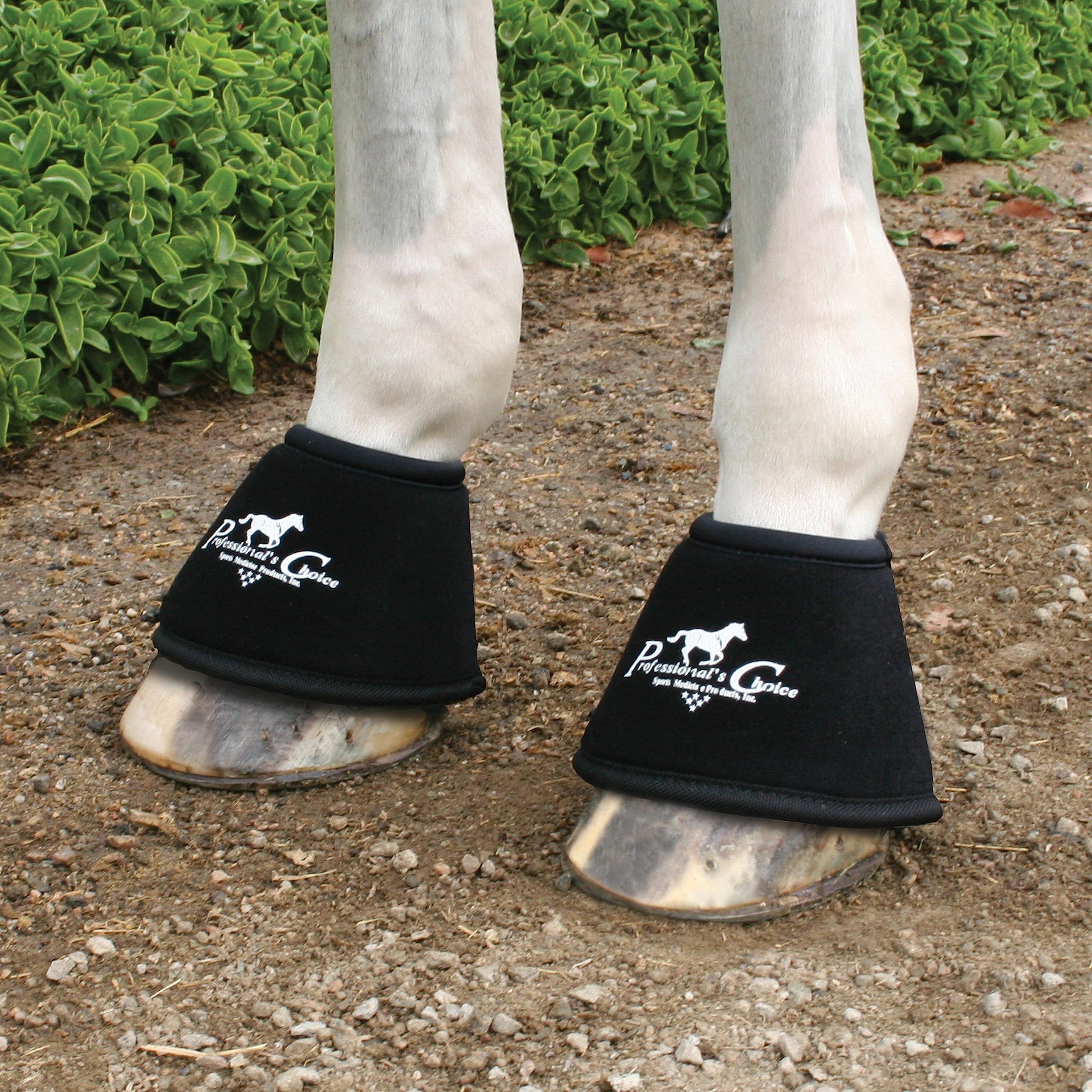 Professional'S Choice Quick-Wrap Bell Boots | Ultimate In Hoof And Soft Tissue Protection | 360 Degree Wrap | Large Black