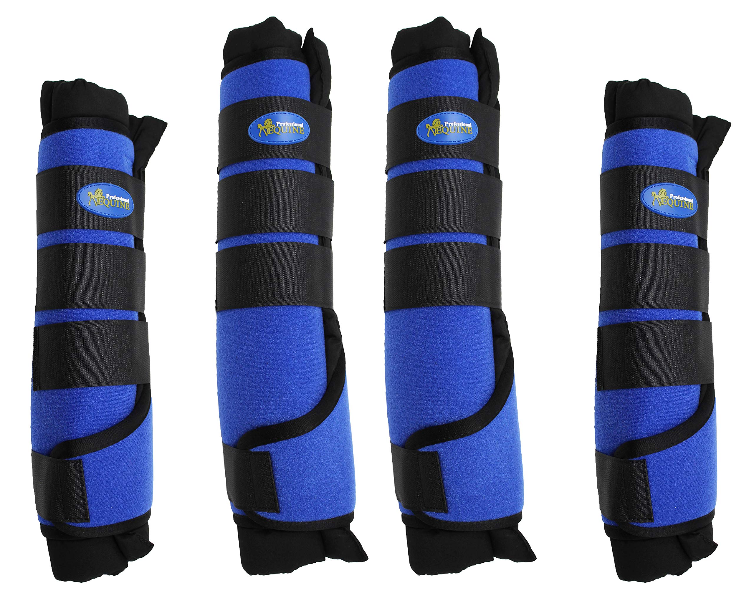 Professional Equine Horse Horse 4-Pack Leg Care Stable Shipping Neoprene Boot Wraps Royal Blue 4108RB