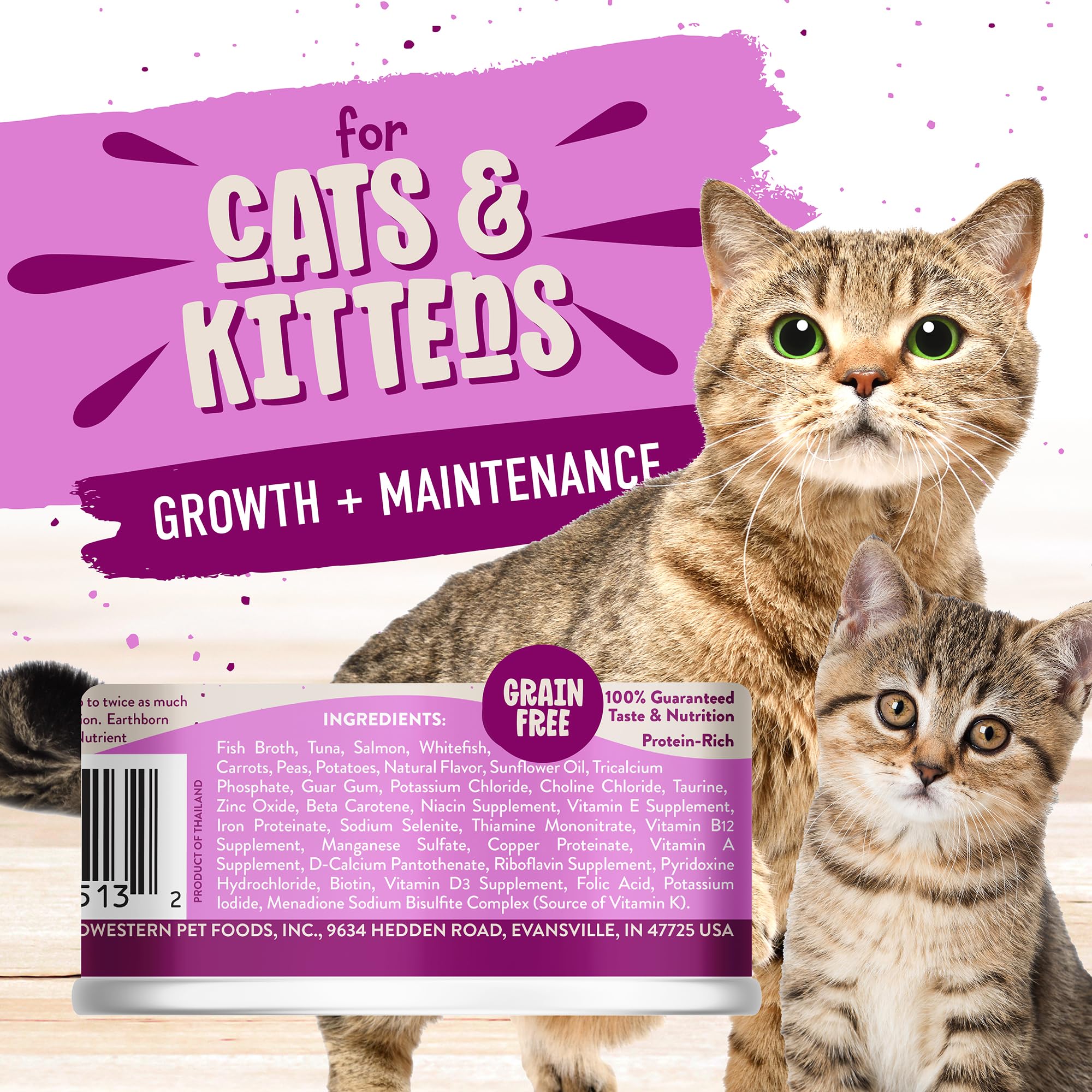 Earthborn Holistic Harbor Harvest Grain-Free Moist Cat Food (Case of 24)