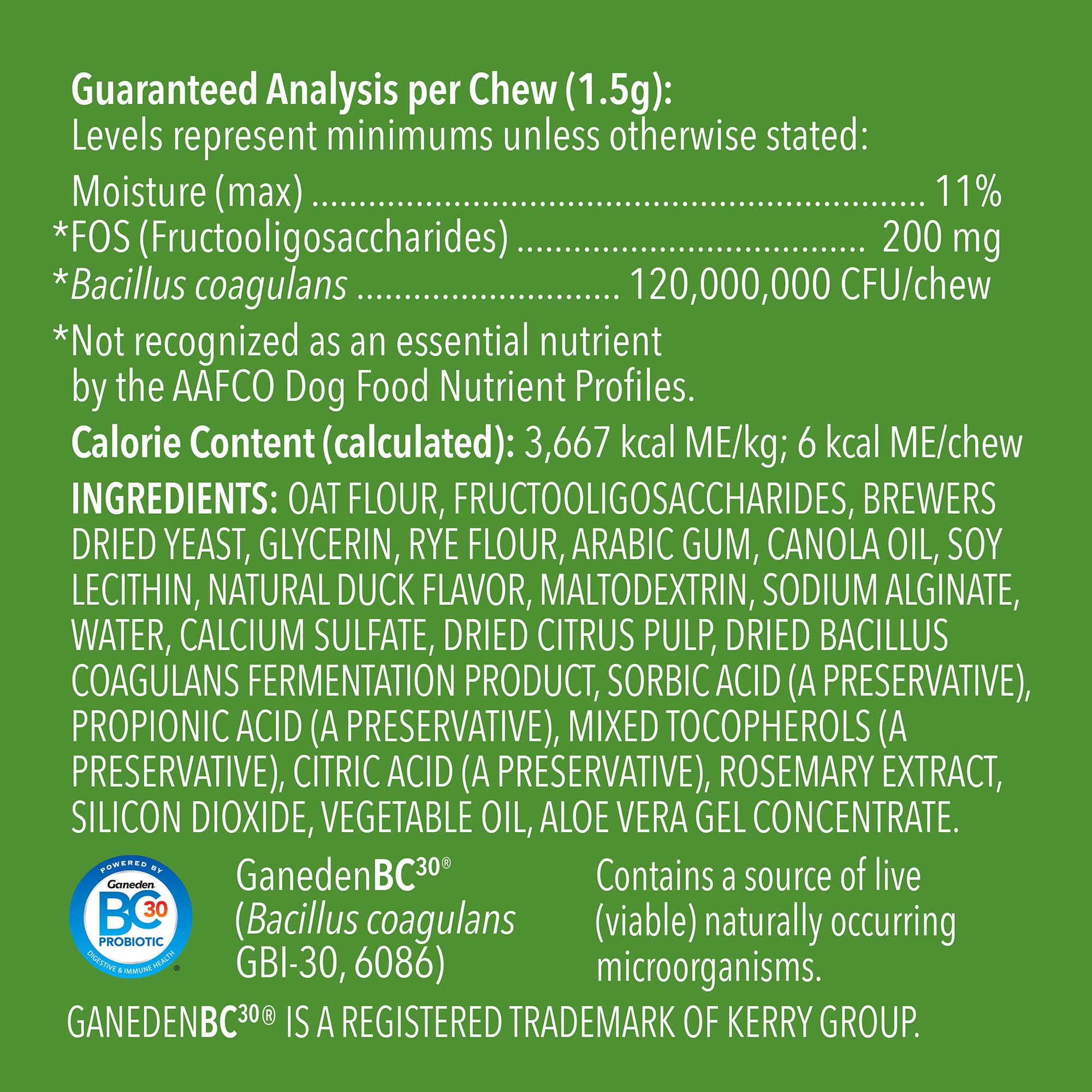 Amazon Brand - Wag Probiotic Supplement Chews for Dogs, Natural Duck Flavor, 90 count