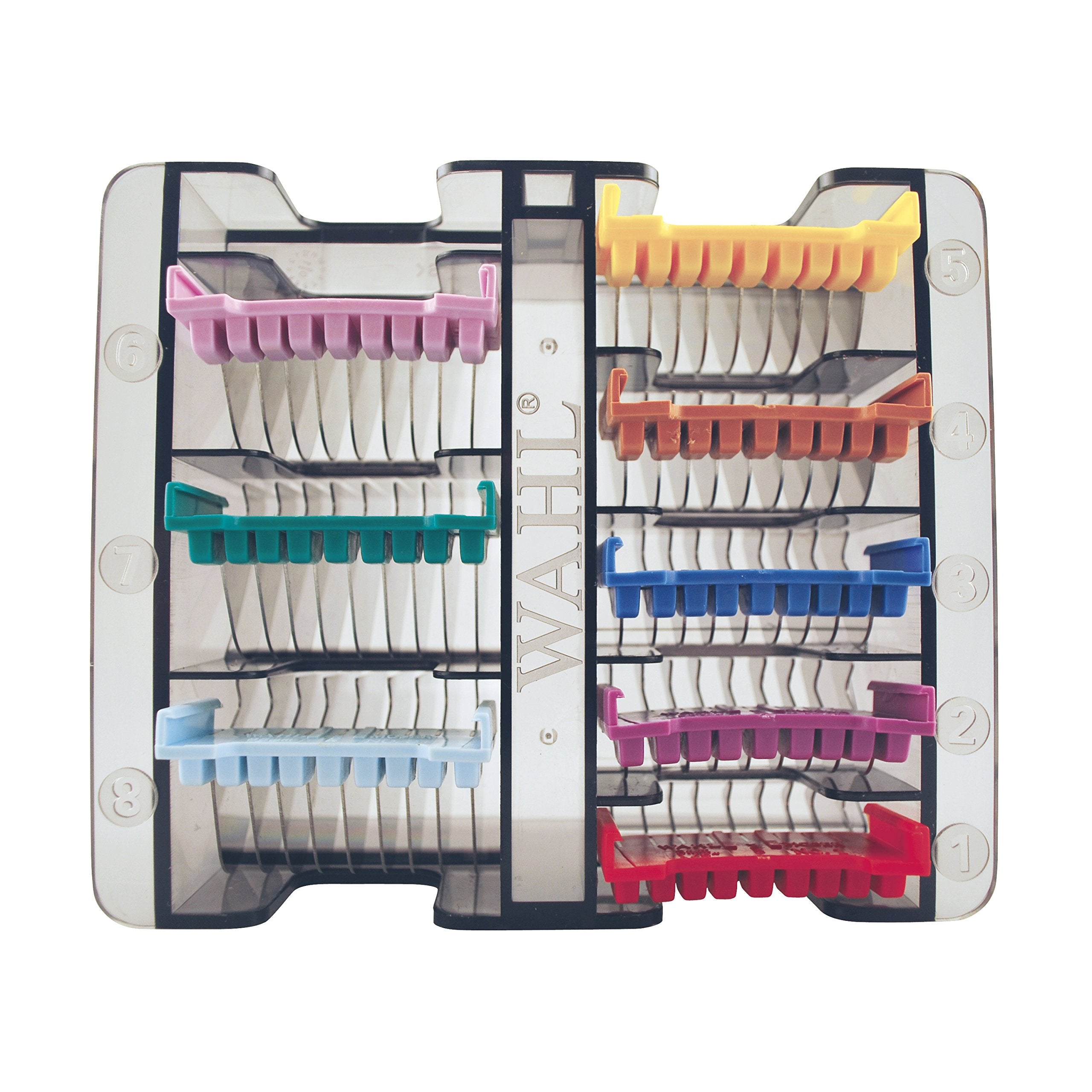 Wahl Professional Animal Stainless Steel Attachment Guide Comb Set For Wahl'S Bravura, Arco, 5 Style Groom, Chromado, Creativa, Figura, And Motion Pet, Dog, Cat, And Horse Clippers