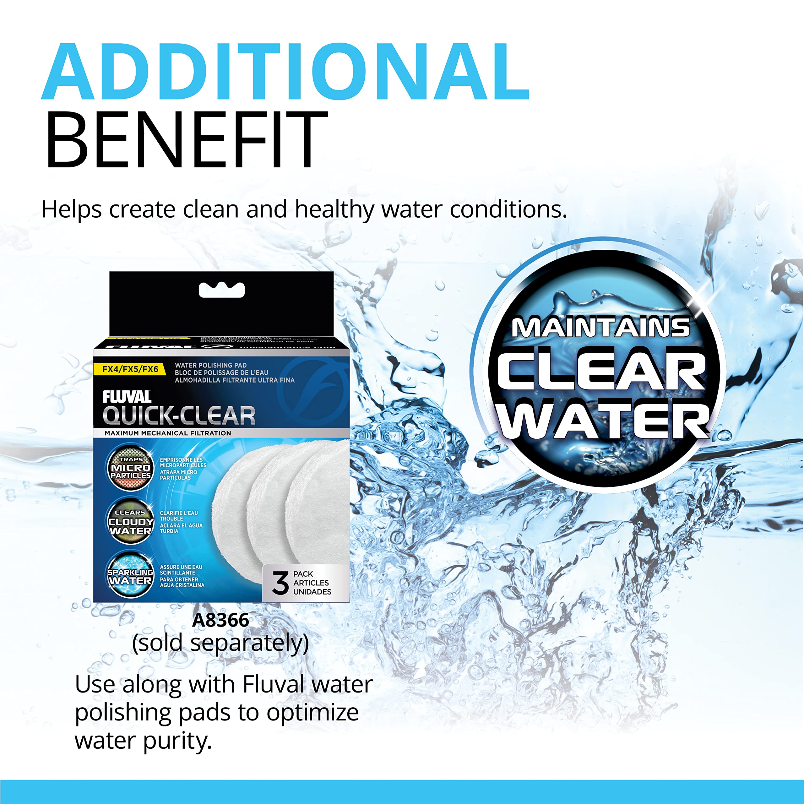 Fluval Fine Filter Pad For Fluval Fx5 (3 Pack) [Set Of 2]