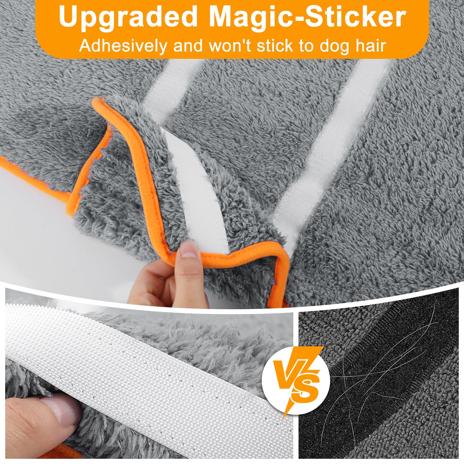 Bienbee Dog Bathrobe, Quick Drying Super Absorbent Dog Robes For After Bath, Warm Keeping Dogs Towel, Dogs Bath Supplies, Gray L