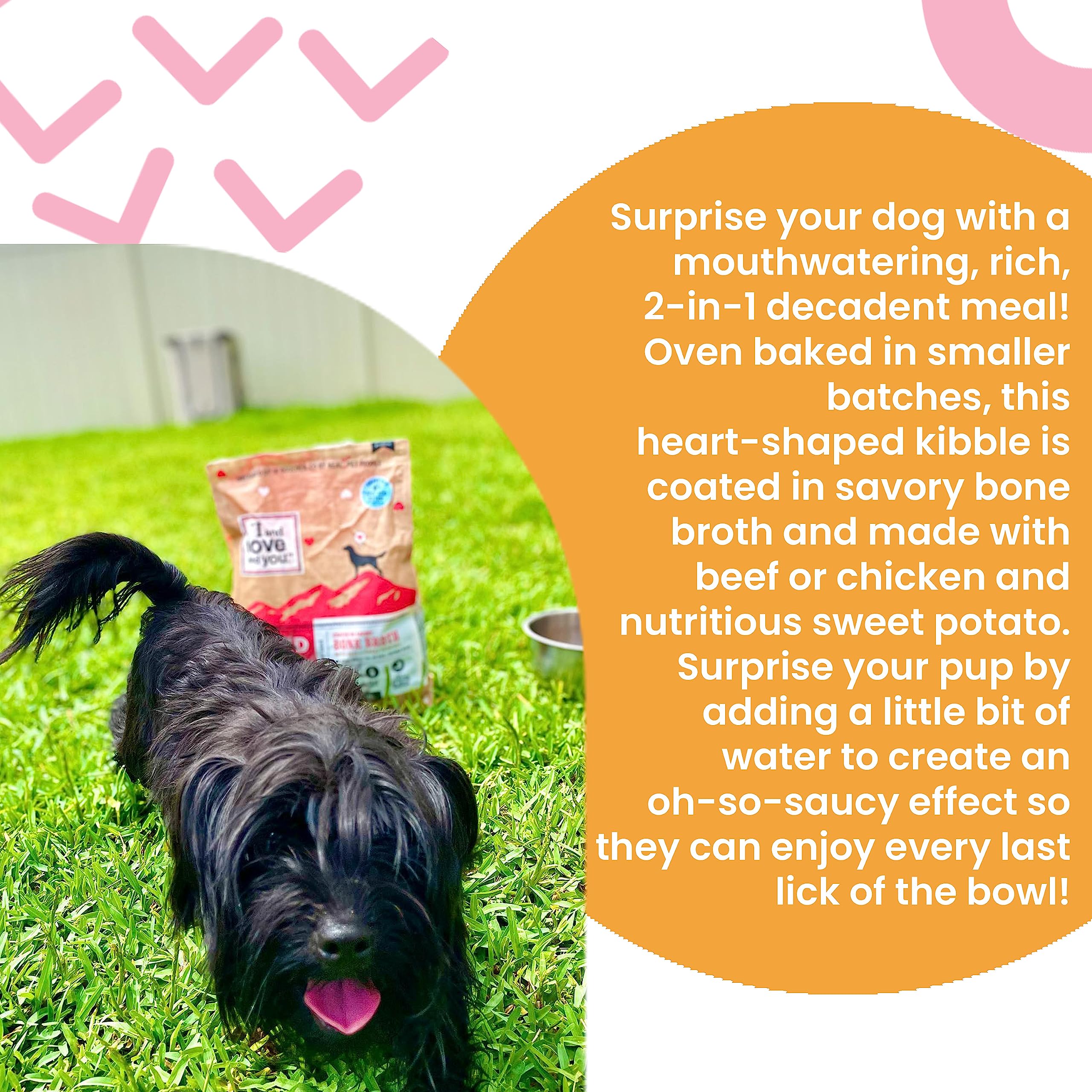 I AND LOVE AND YOU Baked and Saucy Dry Dog Food - Beef + Sweet Potato - Prebiotic + Probiotic, Real Meat, Grain Free, No Fillers