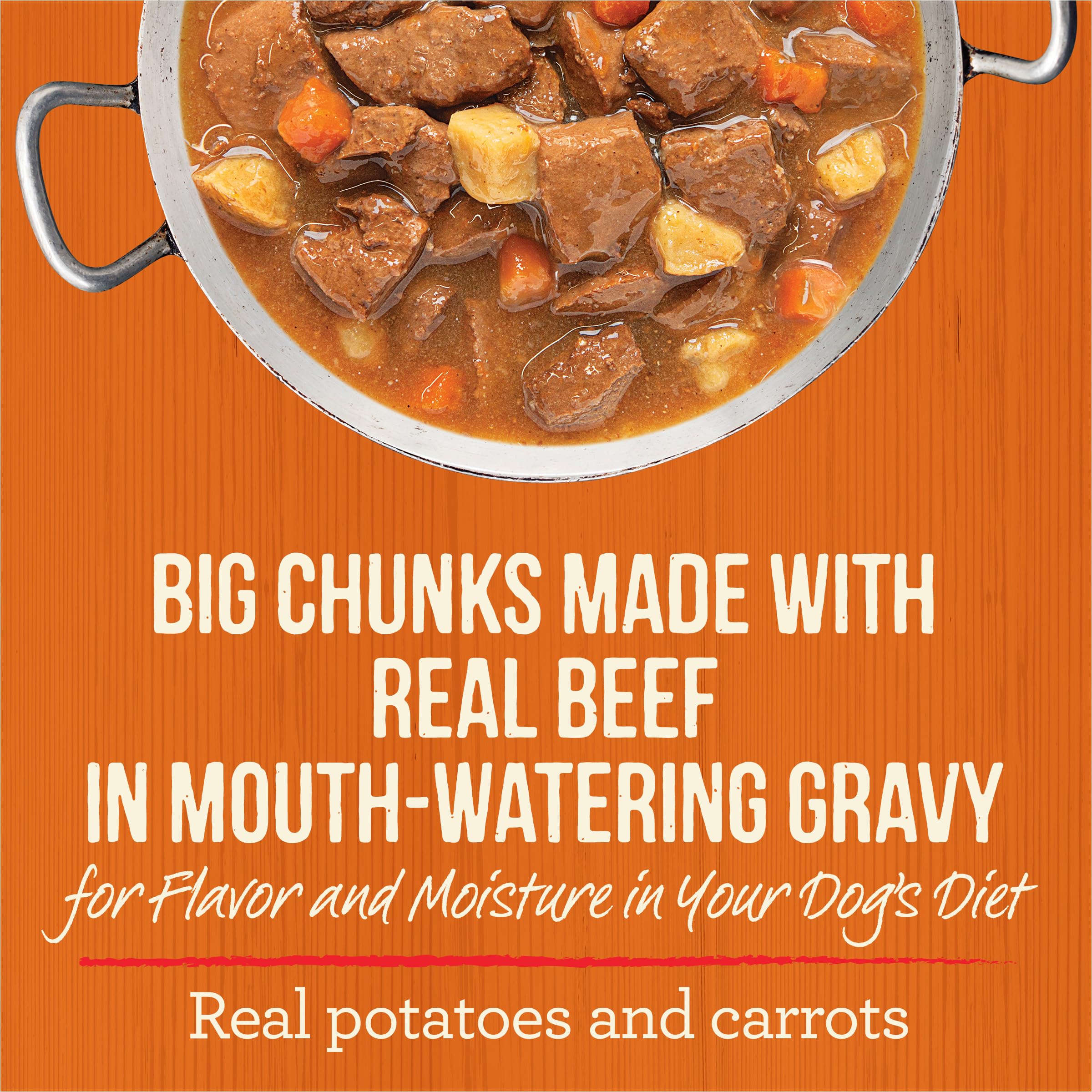 Merrick Chunky Grain Free Premium And Wholesome Canned Dog Food, Real Meat Pappys Pot Roast Dinner In Gravy - (Pack of 12) 12.7