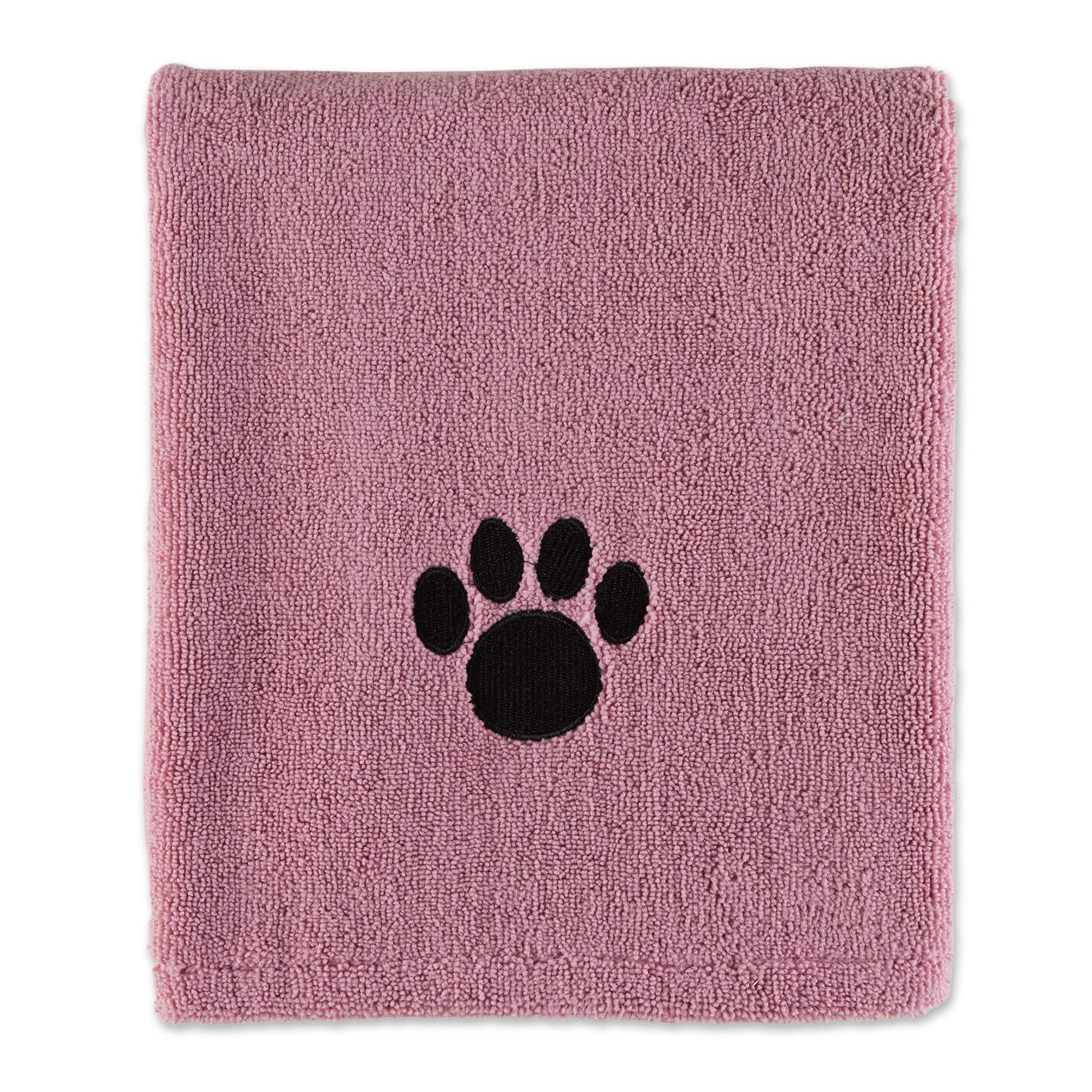 Bone Dry Pet Grooming Towel Collection Absorbent Microfiber X-Large, 41X23.5', Embroidered Rose