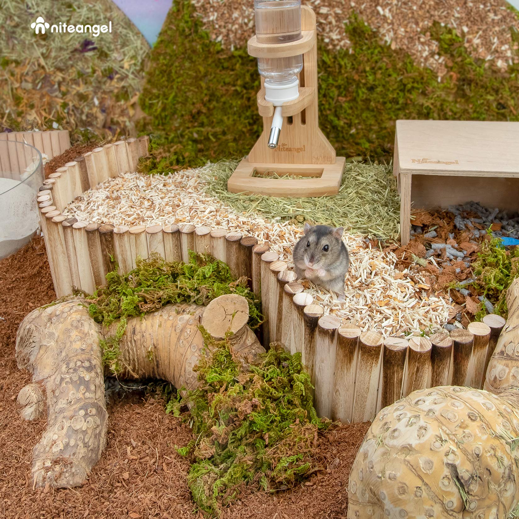 Niteangel Small Animal Climbing Toys - Suspension Bridge Ladder For Hamsters Gerbils Mice Rats Guinea Pigs Or Other Small Pets (23.6'' X 7.8'')