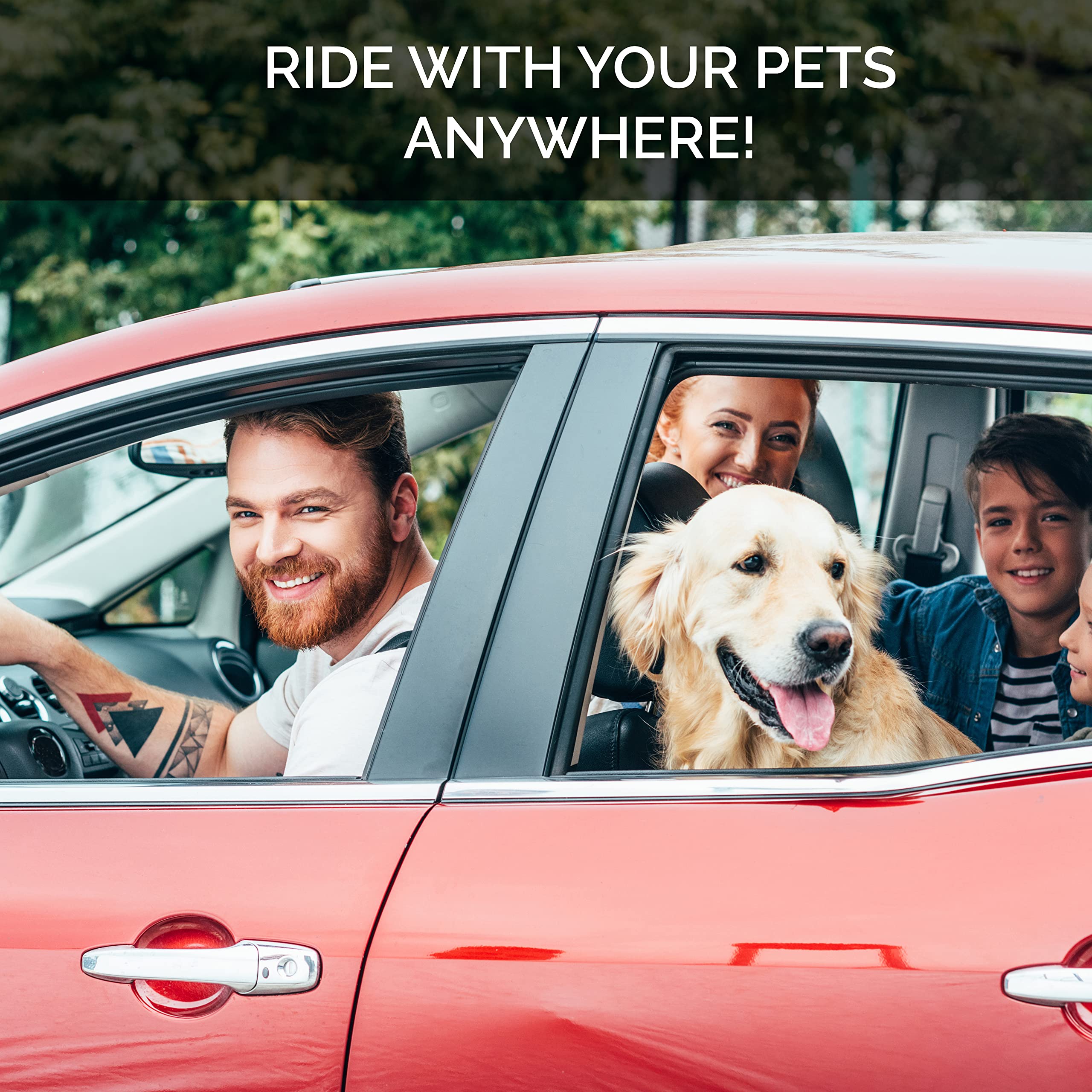 Dog Seat Belt Pet Dog Cat Car Seatbelt Safety Tether - 2 Pack - Adjustable Harness Belts Pet Leash - Heavy Duty Nylon Seatbelts - Universal Fit Cars Truck Suv