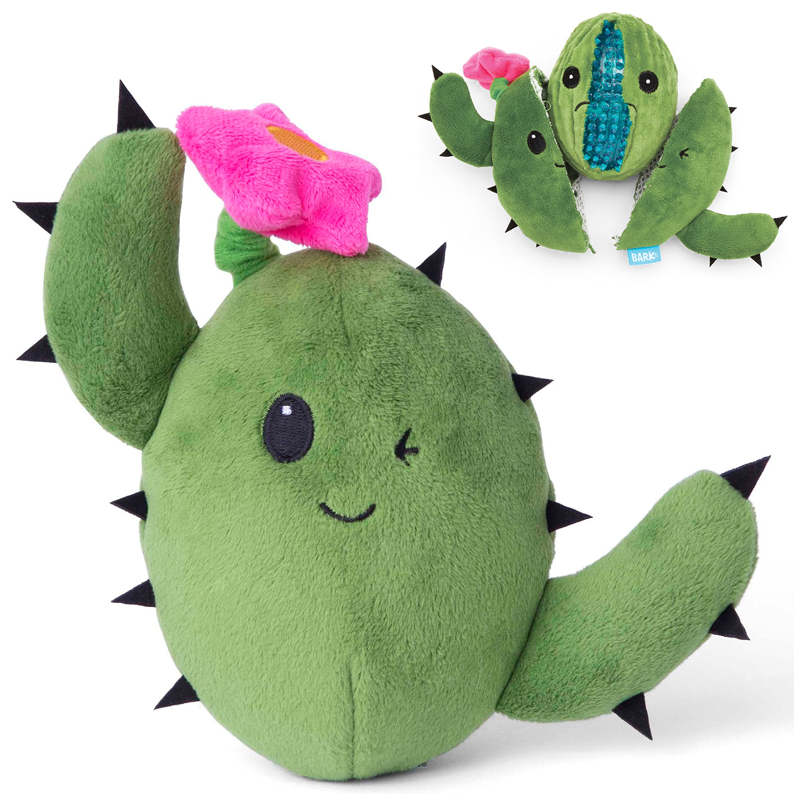 Barkbox 2 In 1 Interactive Plush Dog Toy - Rip And Reveal Toy For Dogs And Puppies - Stimulating Squeaky Pet Toys | Consuela Cactus (Large)