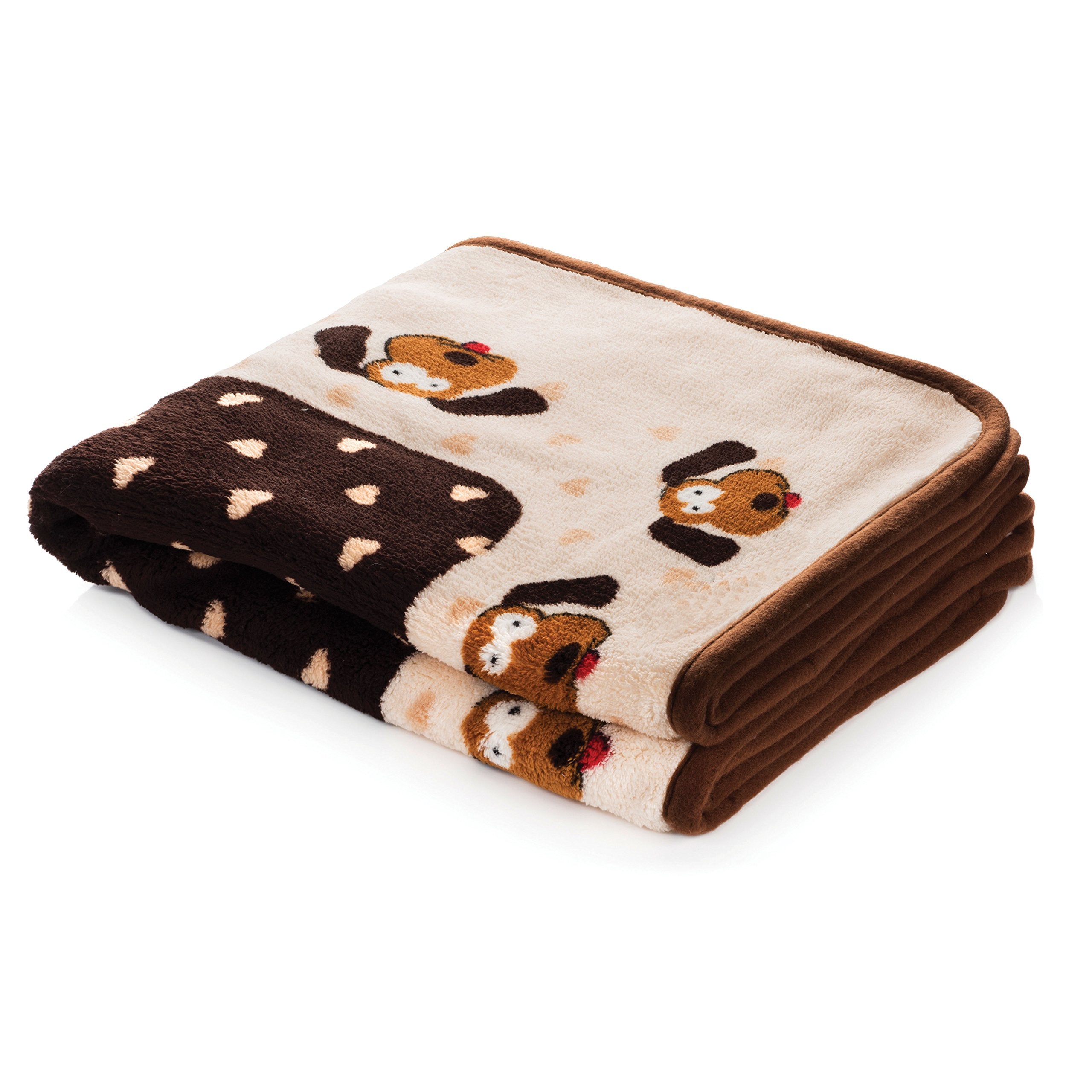 Snuggle Puppy Blanket For Pets - Extra Soft And Long Lasting - Brown Pattern