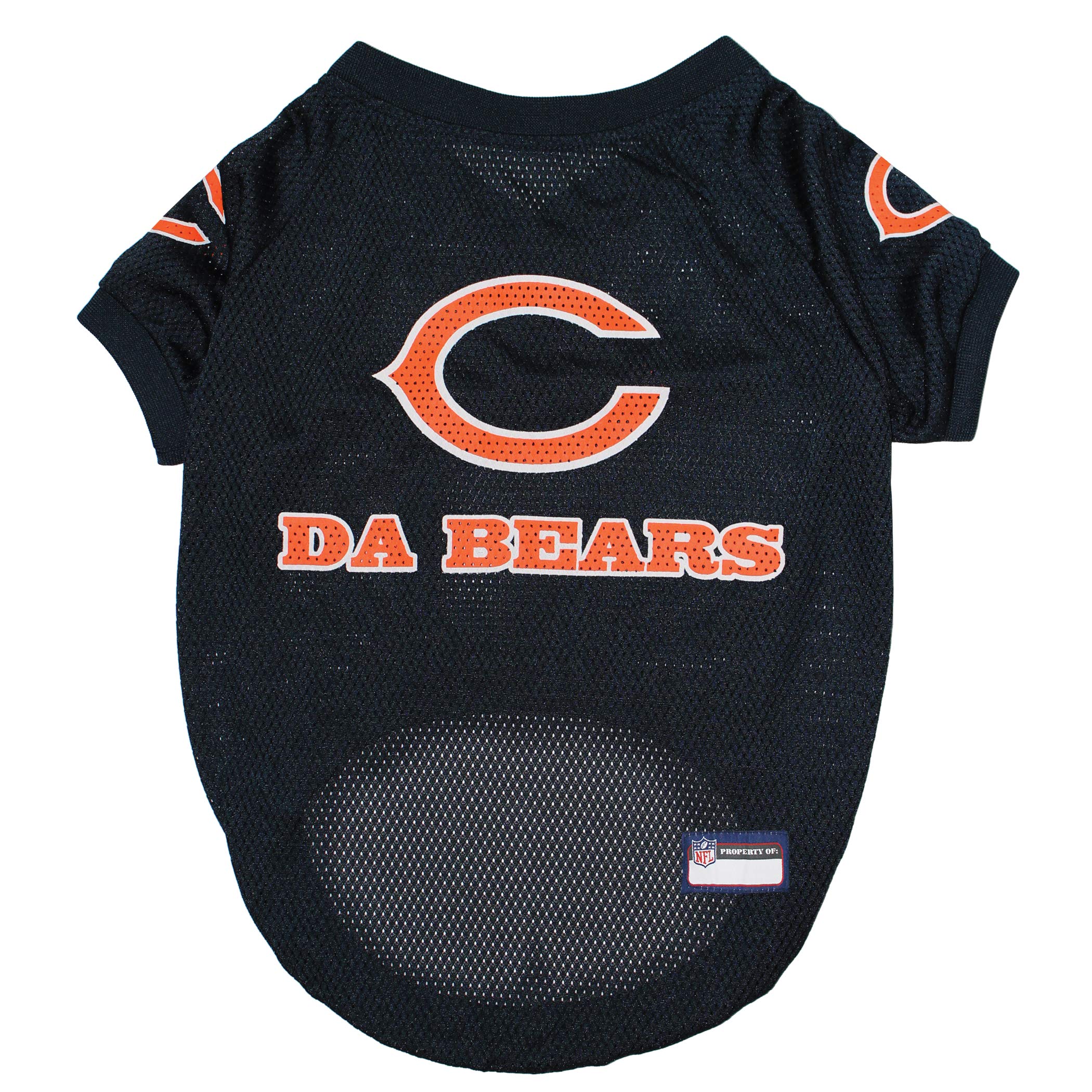 NFL Chicago Bears Raglan Jersey Da Bears - Large. Cutest Football Jersey for Dogs & Cats