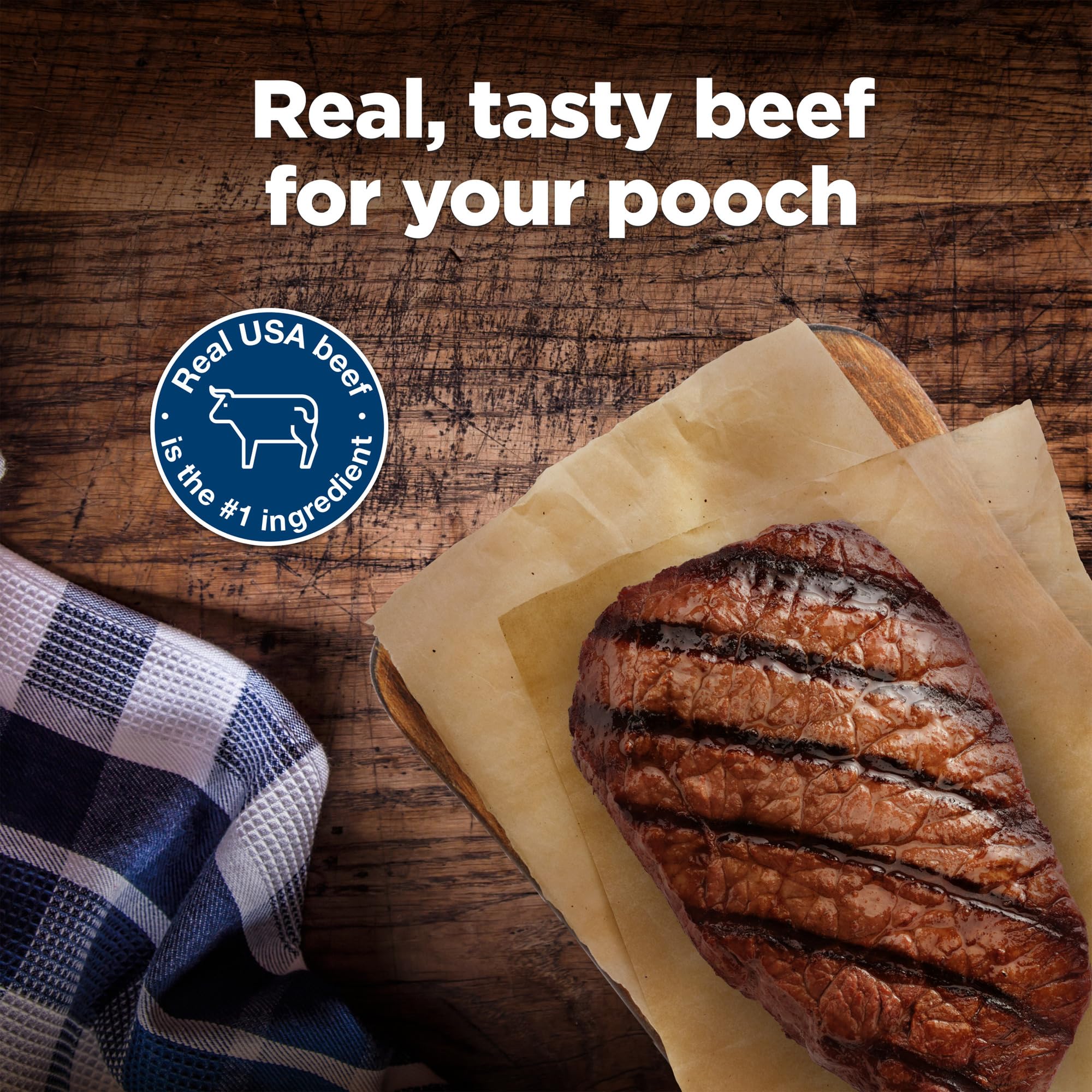 Blue Buffalo Nudges Jerky Cuts Dog Treats, Made in the USA with Natural Ingredients, Steak, 16-oz Bag
