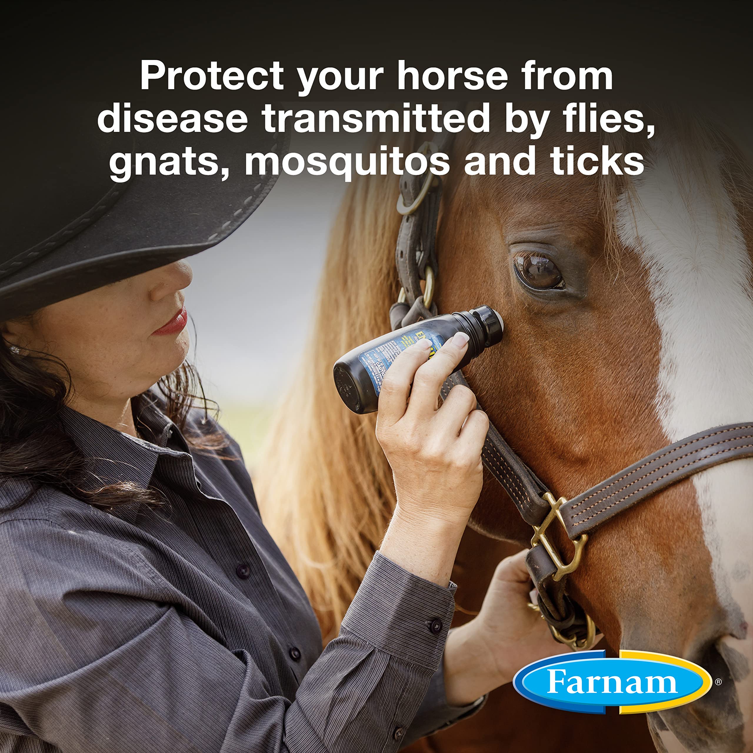 Farnam Endure Roll-On Fly Repellent for Horses, 3 oz - Effective Protection for Sensitive Areas