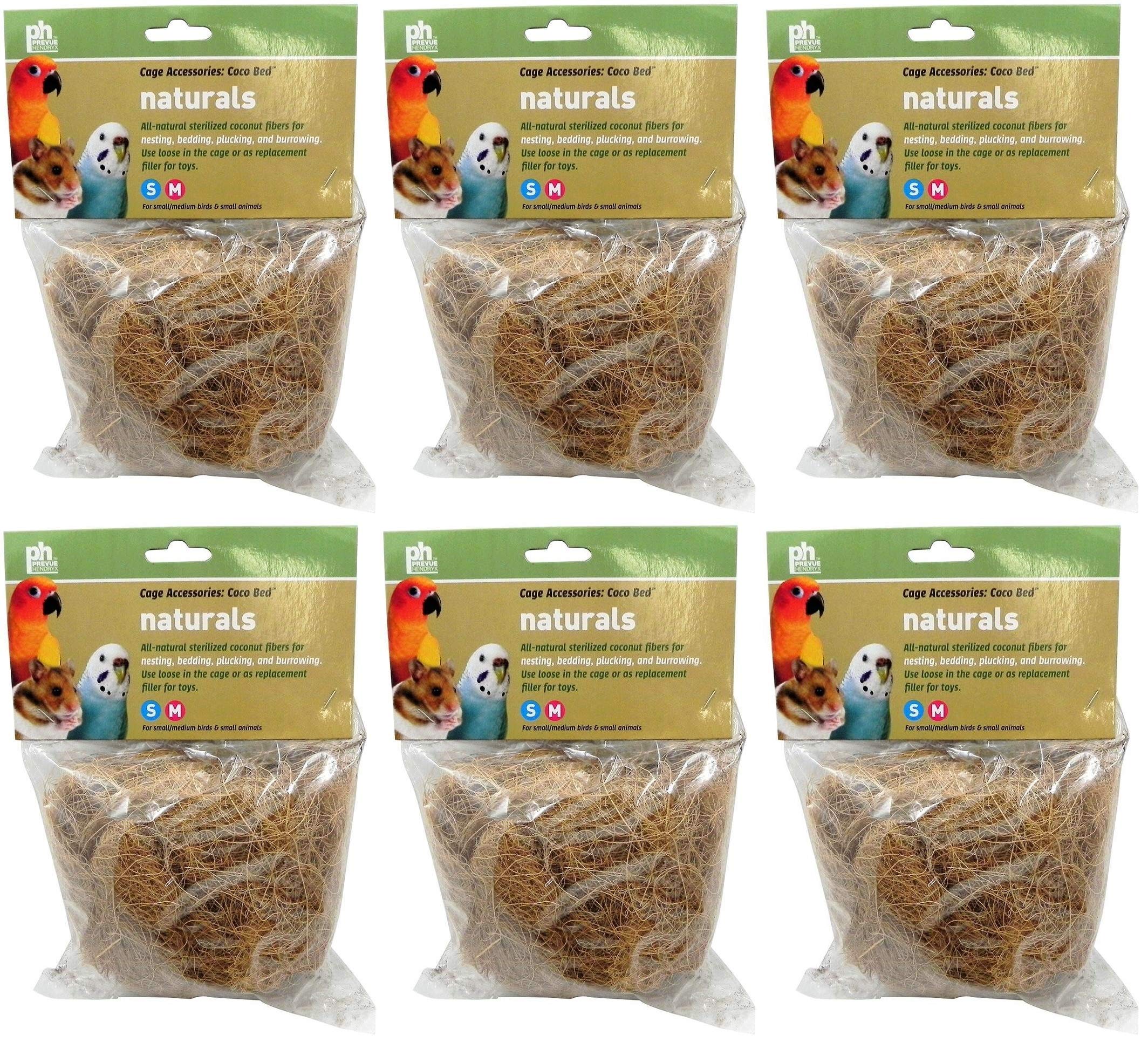 Prevue Pet Products 6 Pack Of Coco Bedding For Small/Medium Birds And Small Animals6