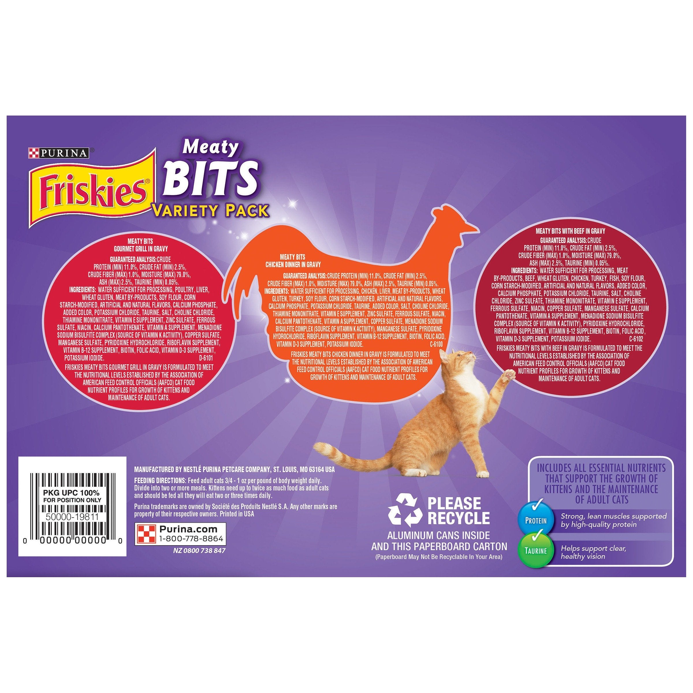 Friskies Wet Cat Food, Meaty BitsVariety Pack, (24) 5.5 Oz Cans