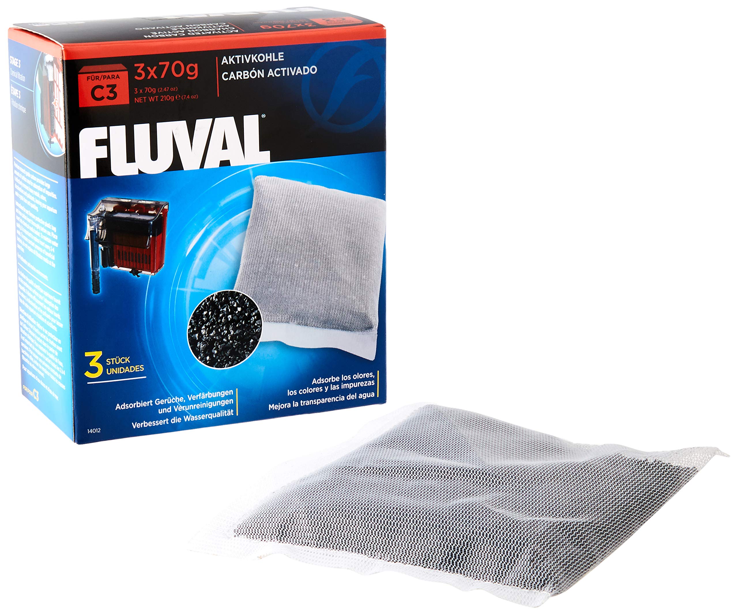 Fluval C3 Carbon - 3-Pack,Black