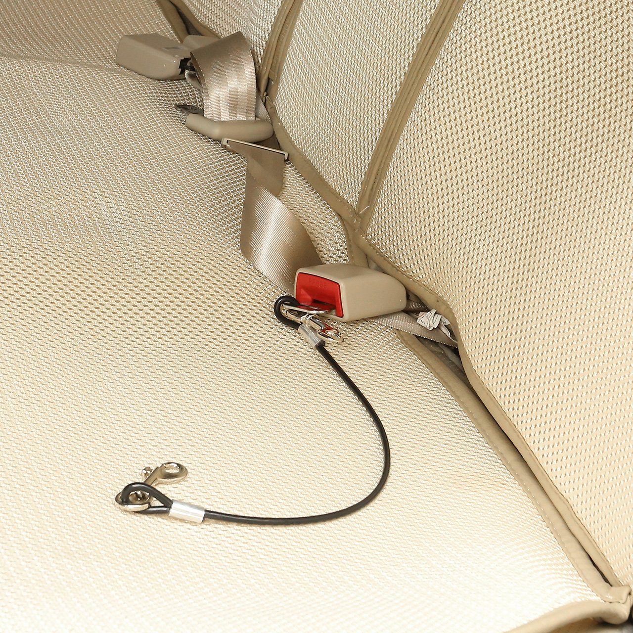 Mogoko Chew Proof Dog Car Seatbelt Safety Restraint Pet No-Chew Tether Cable Stainless Steel Dog Leash Puppy Vehicle Seat Belt S