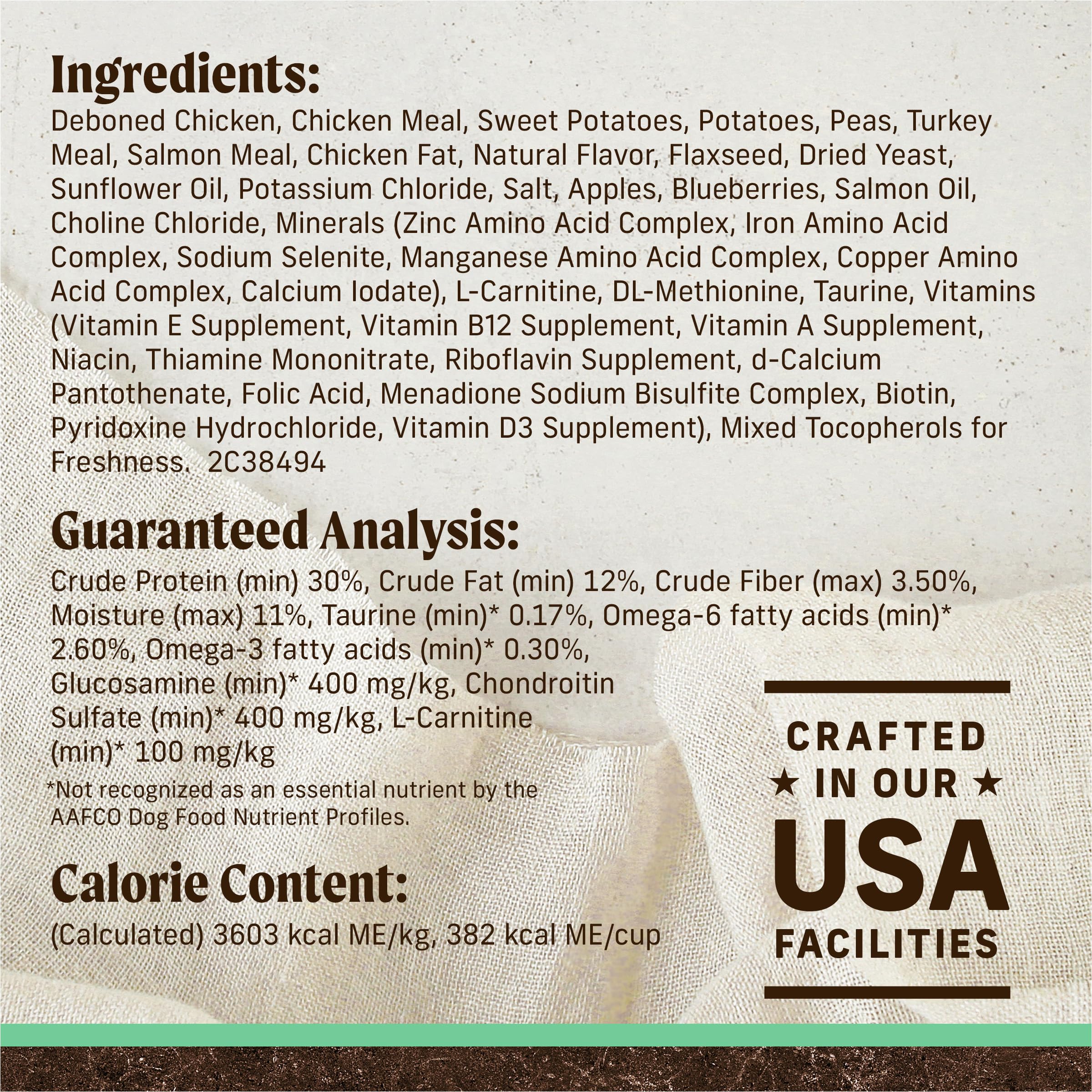 Merrick Premium Grain Free Dry Senior Dog Food, Wholesome and Natural Kibble, Real Chicken and Sweet Potato - 22.0 lb. Bag
