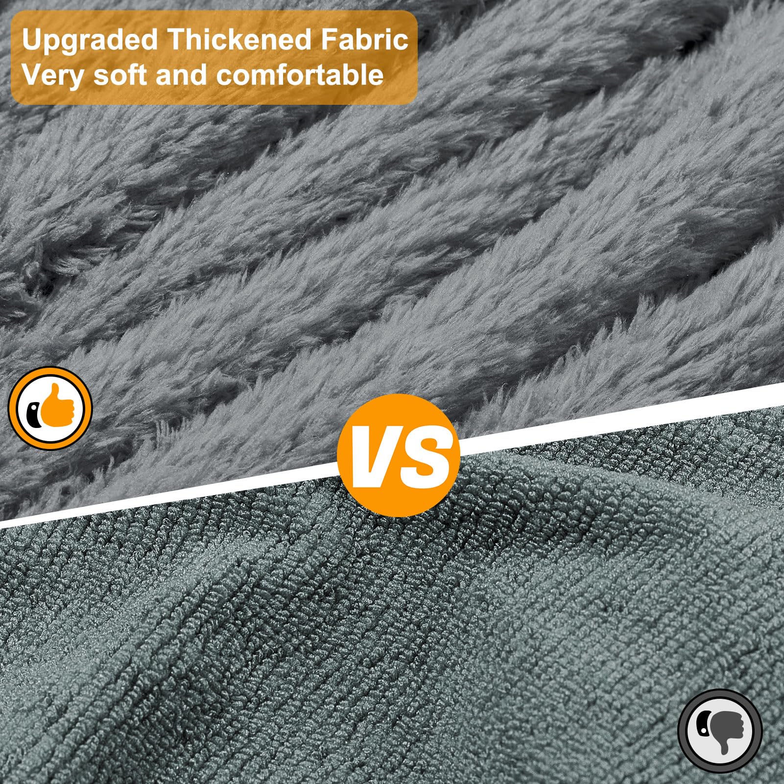 Bienbee Dog Bathrobe, Quick Drying Super Absorbent Dog Robes For After Bath, Warm Keeping Dogs Towel, Dogs Bath Supplies, Gray L