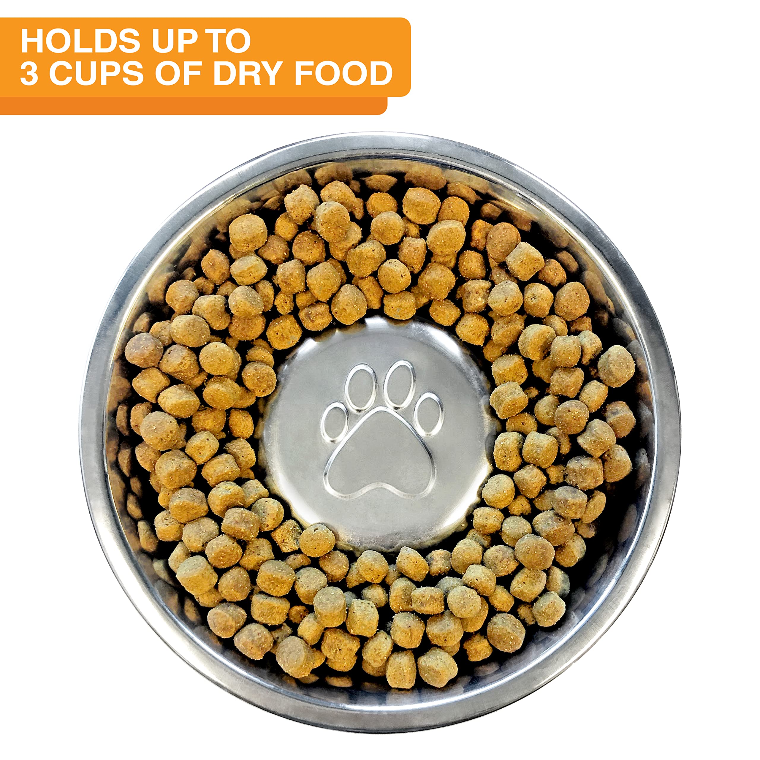 Neater Pet Brands Stainless Steel Slow Feed Bowl (3 Cup) - Fits in Large Neater Feeders and Most 2 Quart Feeders