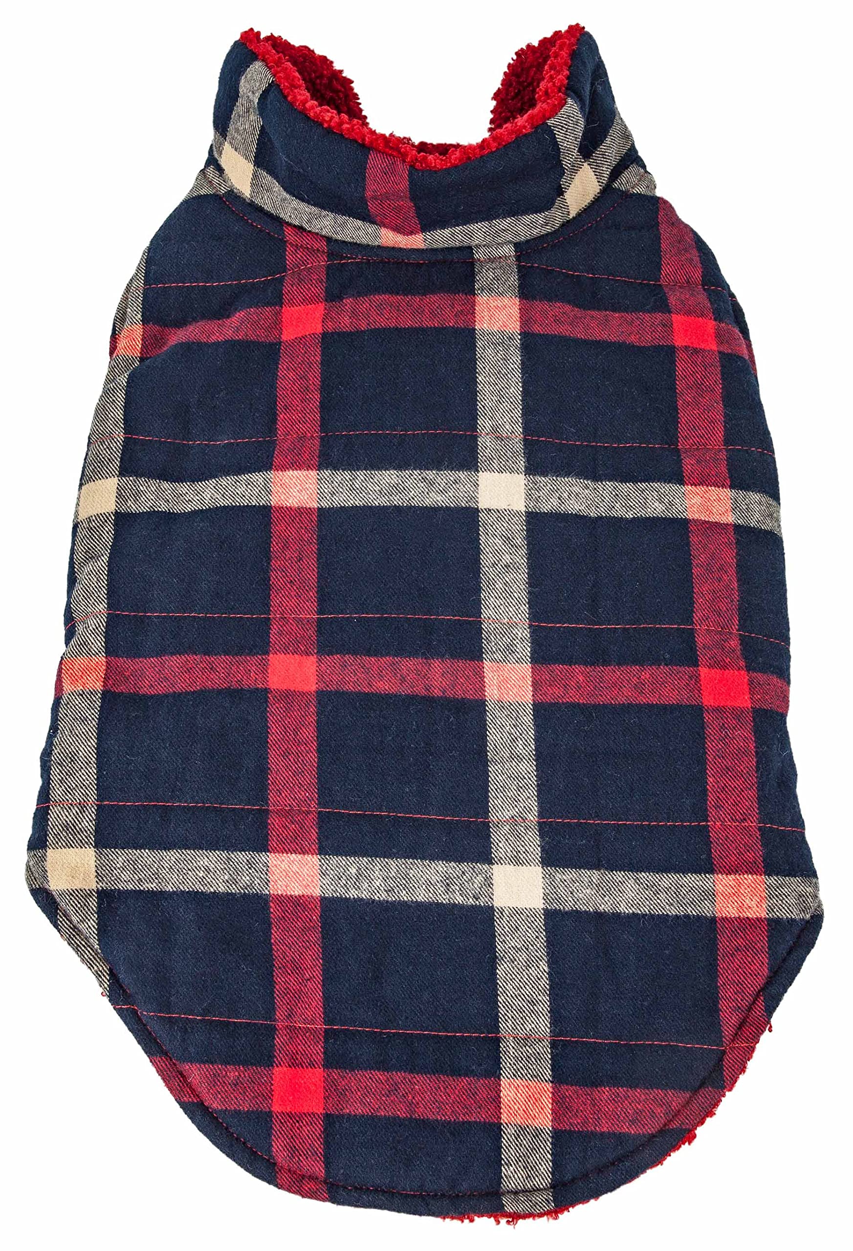 Pet Life Allegiance Classical Plaided Insulated Dog Coat Jacket(D0102H70ZR7.)