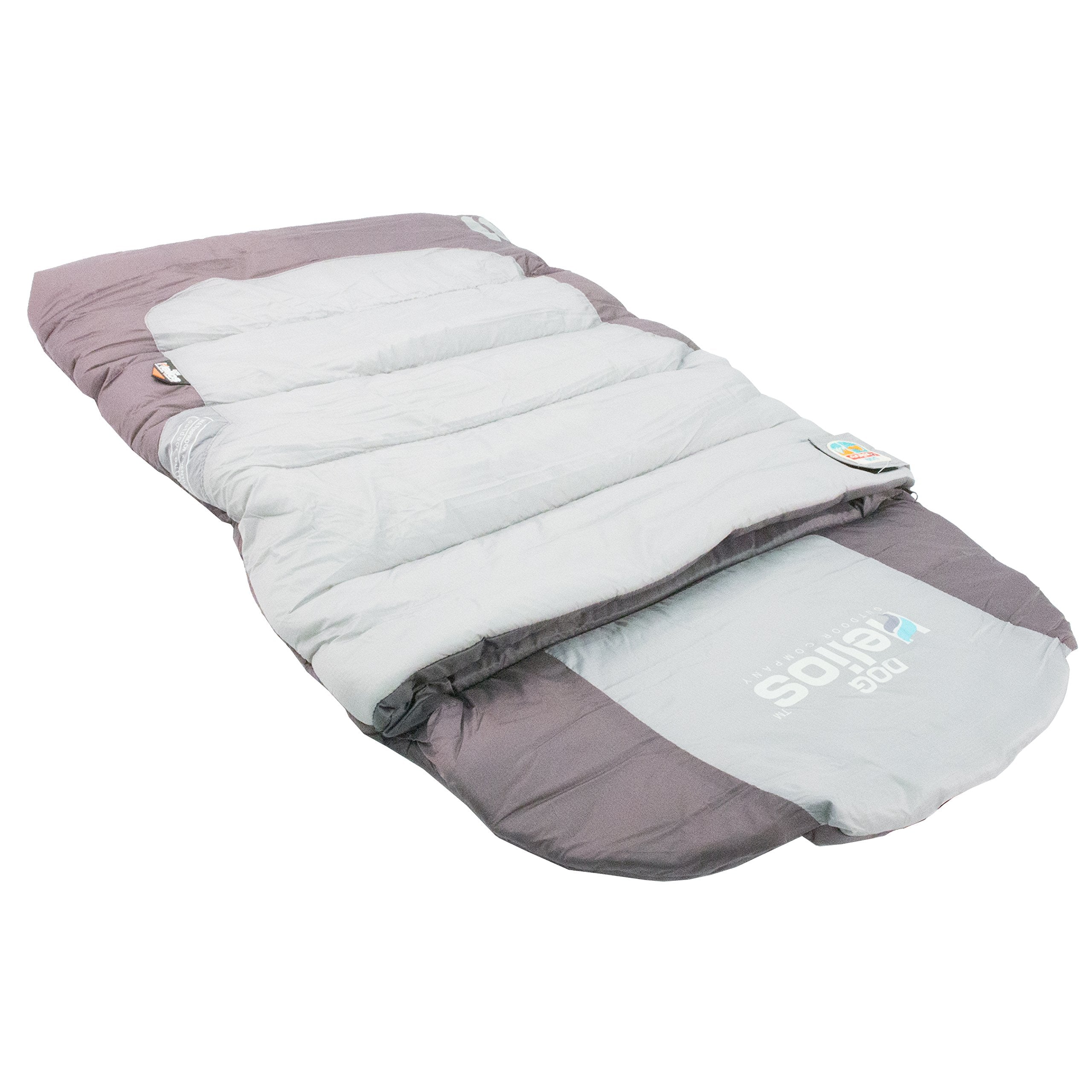 DOGHELIOS 'Trail-Barker' Multi-Surface Water-Resistant Travel Camper Sleeper Pet Dog Bed Mat w/ BlackShark Technology, One Size, Light Grey, Dark Grey
