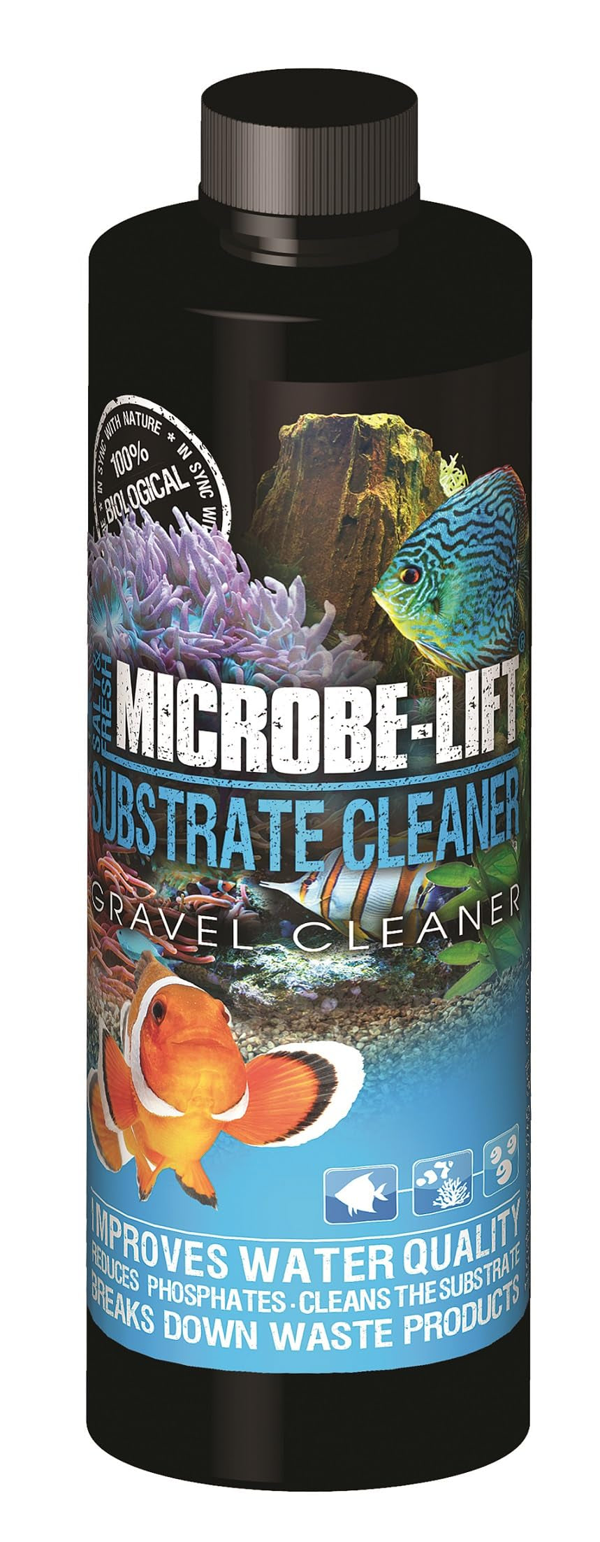Microbe-Lift Professional Gravel & Substrate Cleaner for Freshwater and Saltwater Tanks, 8oz