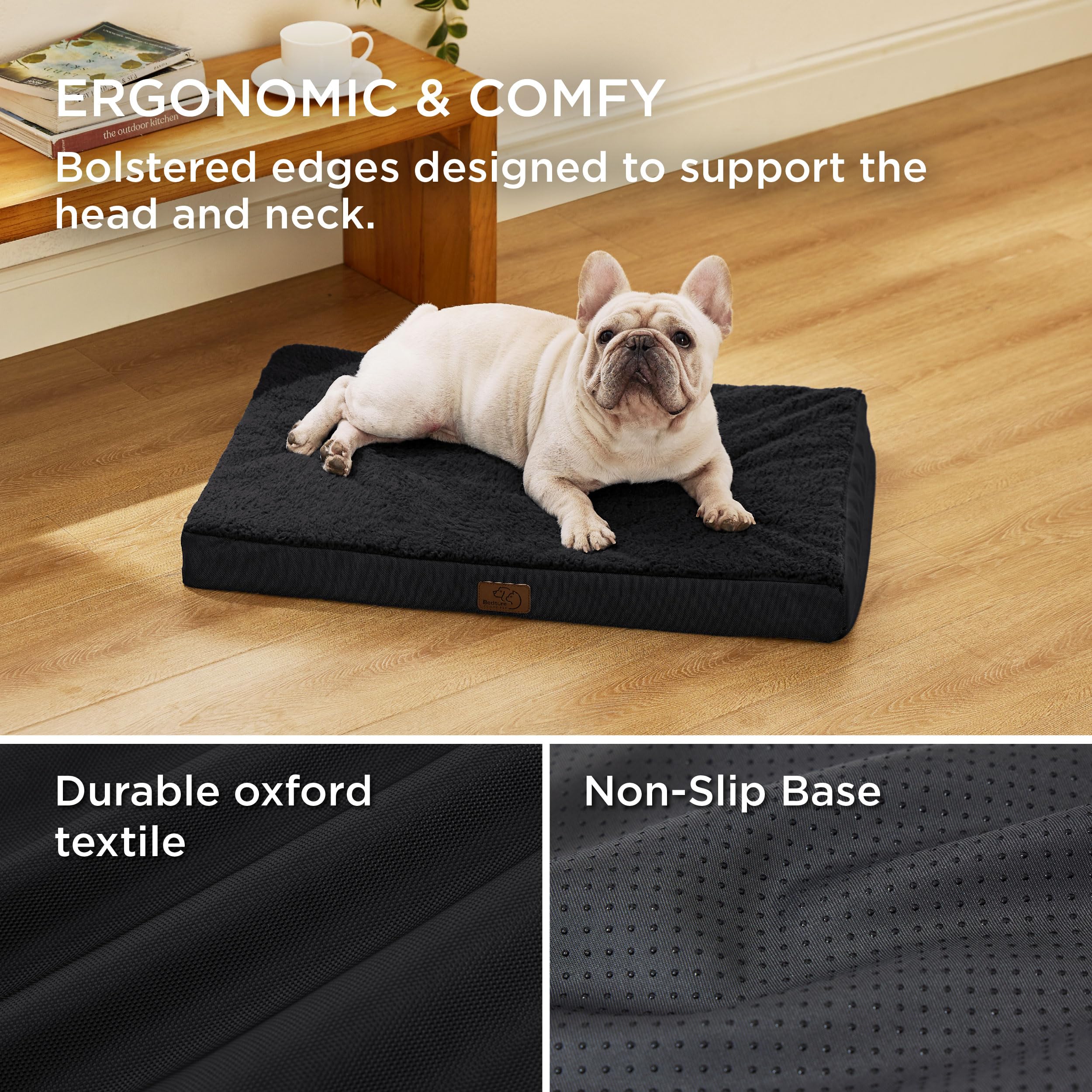 Bedsure Dog Bed For Medium Dogs - Orthopedic Waterproof Puppy Beds With Removable Washable Cover, Egg Crate Foam Pet Mat, Suitab