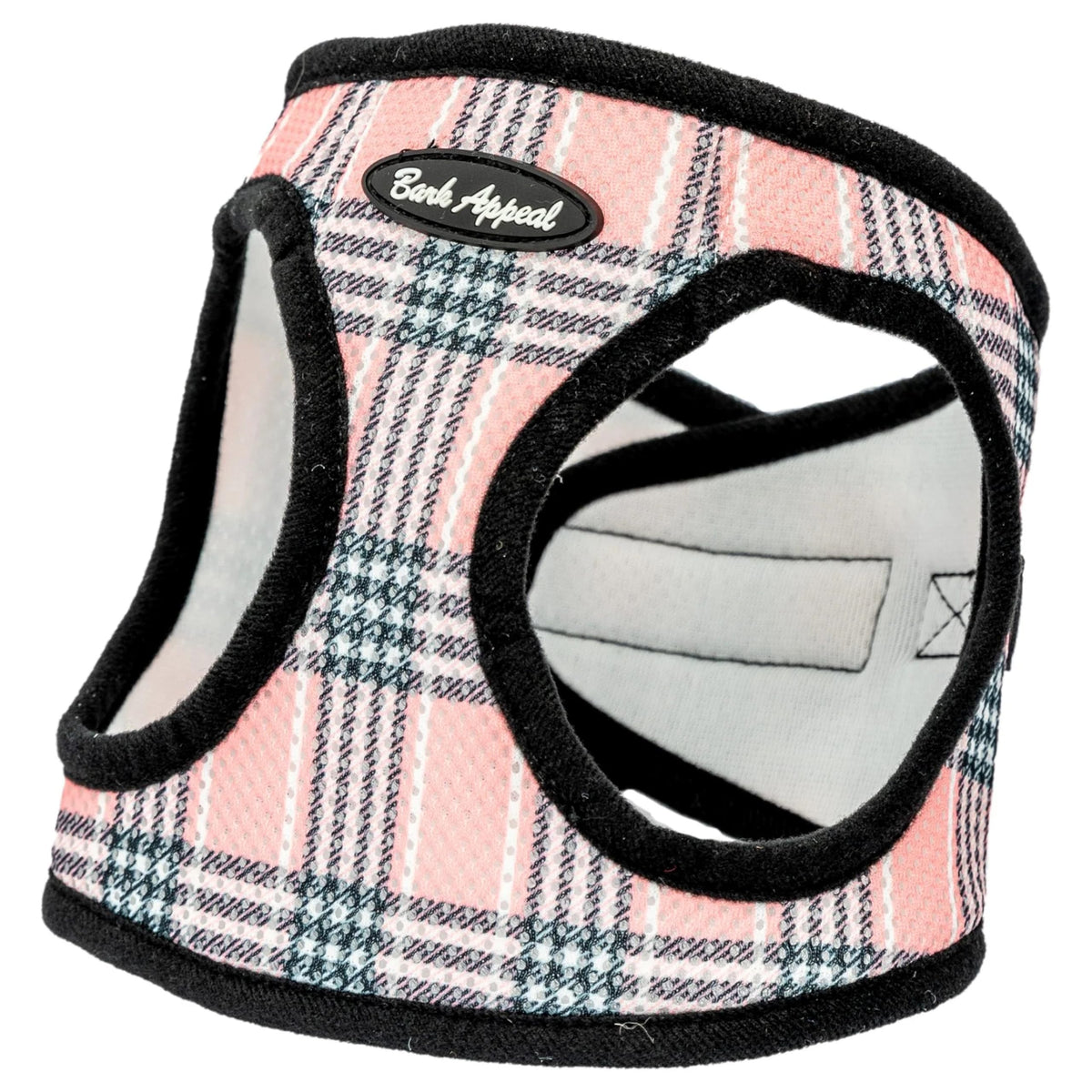 Bark Appeal Pink Plaid Step-In Dog Harness For Small-Medium Pets – Updated Sizing, Re-Measuring Is Essential – Soft Vest Harness – Anti-Choke With Adjustable Strap & Heavy Duty Clip – Xxl