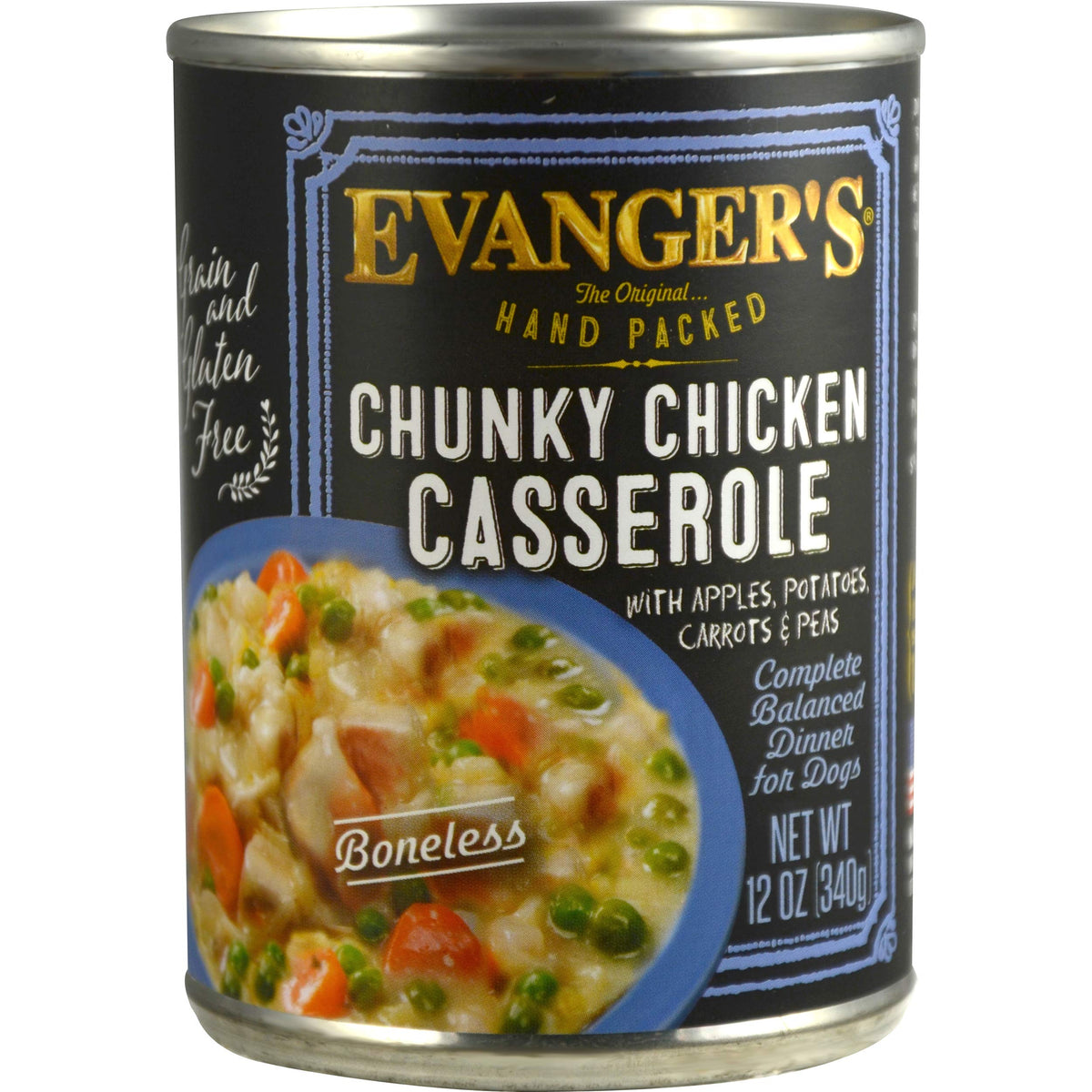 Evanger'S Hand Packed Chunky Chicken Casserole For Dogs - 12, 12 Oz Cans