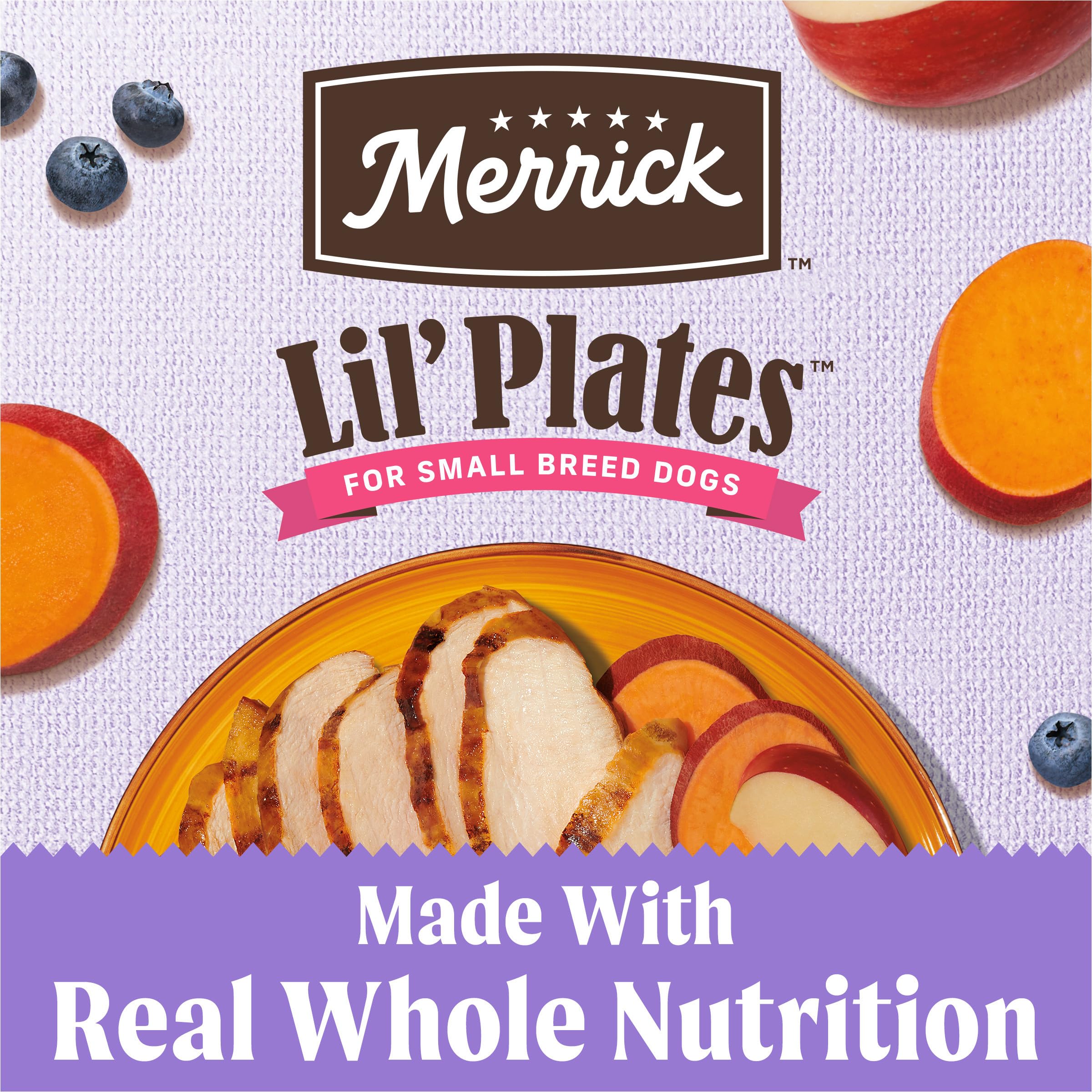 Merrick Lil Plates Premium Grain Free Dry Puppy Food for Small Dogs, Real Chicken and Sweet Potato Kibble - 12.0 lb. Bag