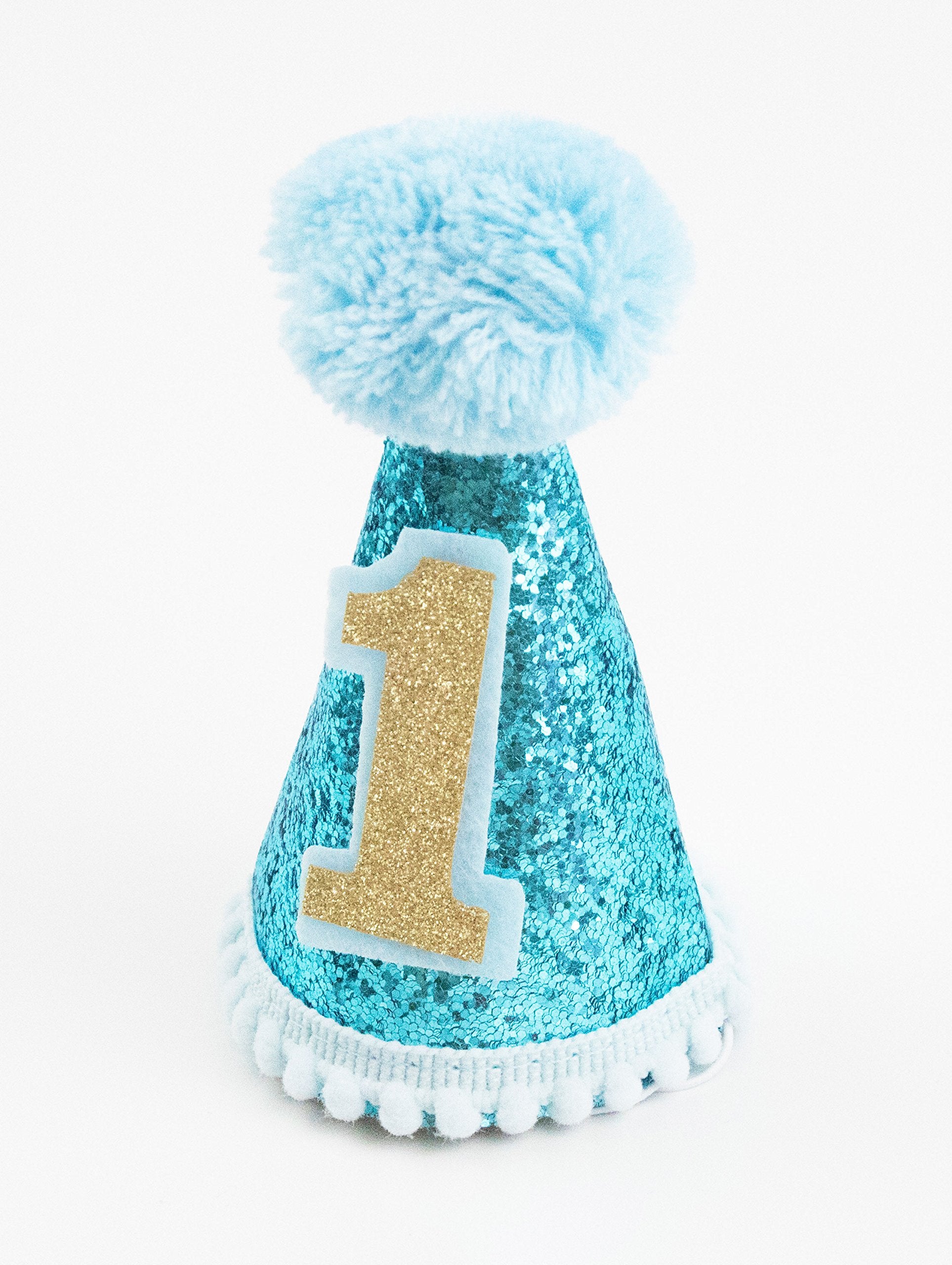 Pet Show 1Pc/Pack Blue Small Dog Birthday Party Hat For Boys Pets 1-Year-Old Cat Kitten Headband Grooming Accessories Costumes