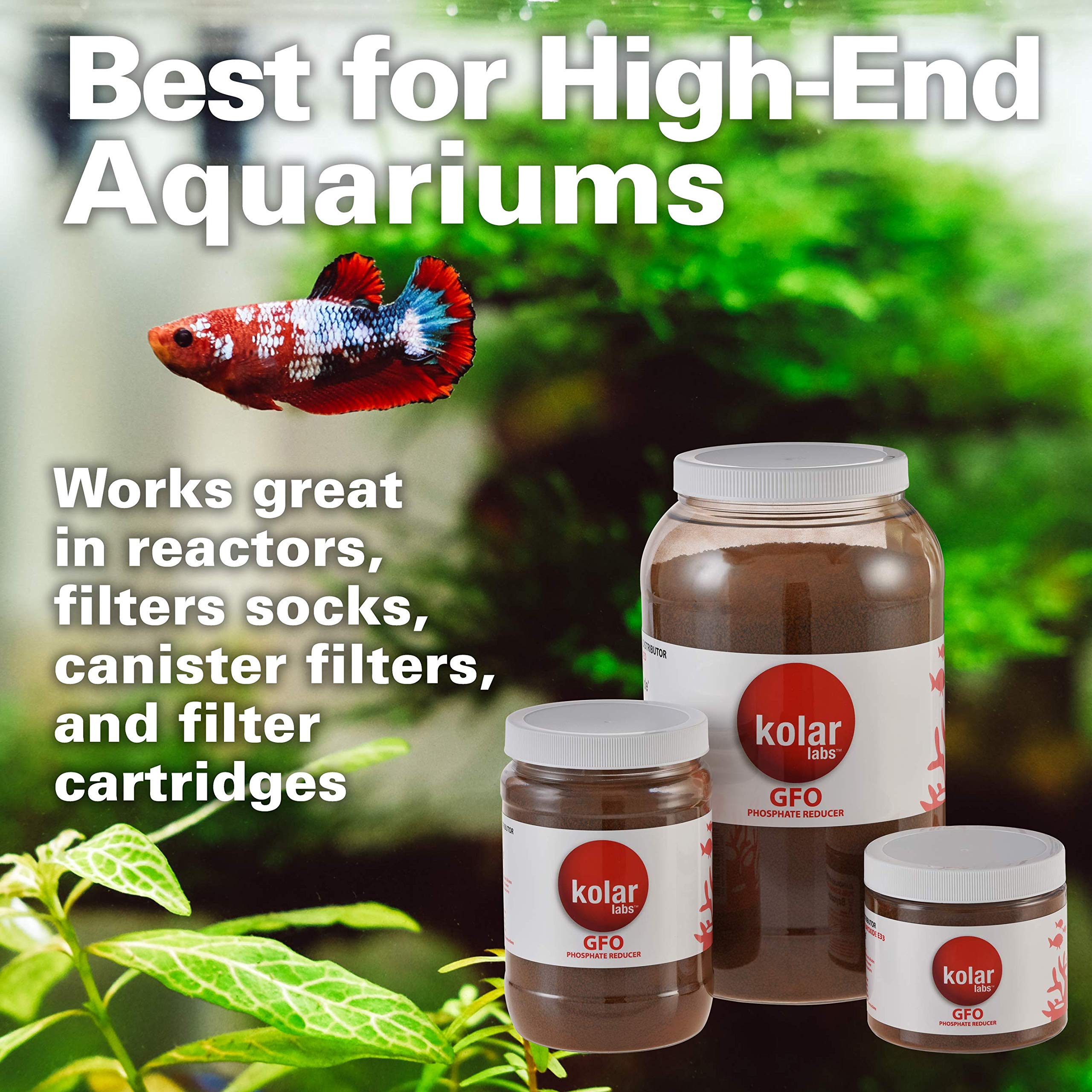Kolar Labs GFO Bayoxide E33 Phosphate Remover for Aquariums – 454g, Promotes Coral Health, Freshwater & Saltwater Use